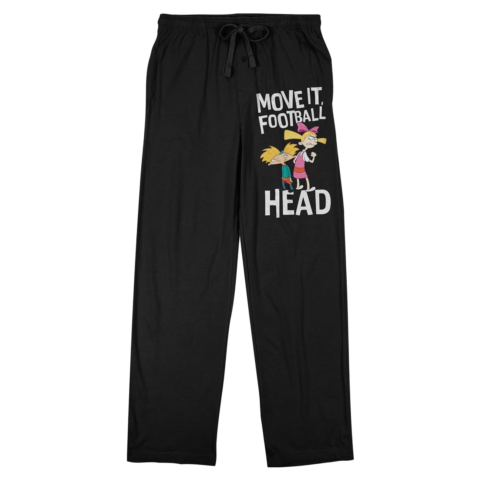 Pantalones de Pijama Hey Arnold Unisex Negros X-Grande