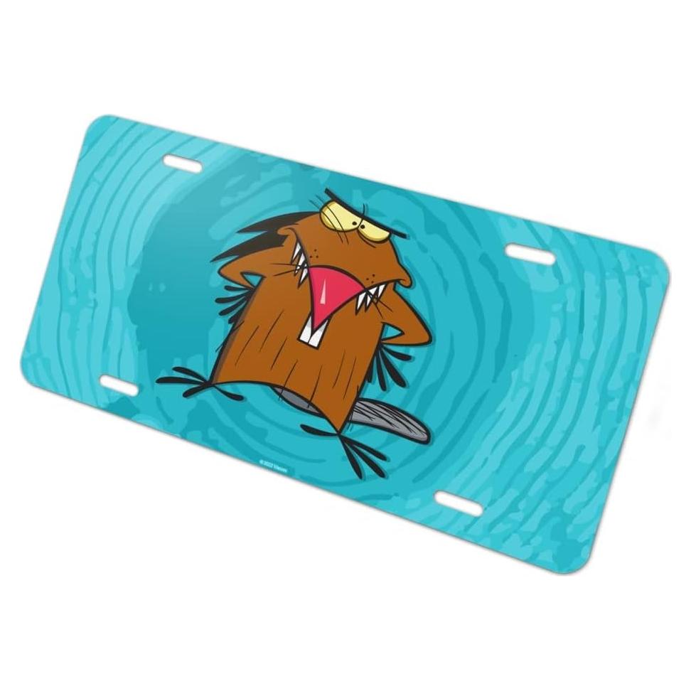 Placa de Licencia de Metal Angry Beavers 15.2x30.5cm