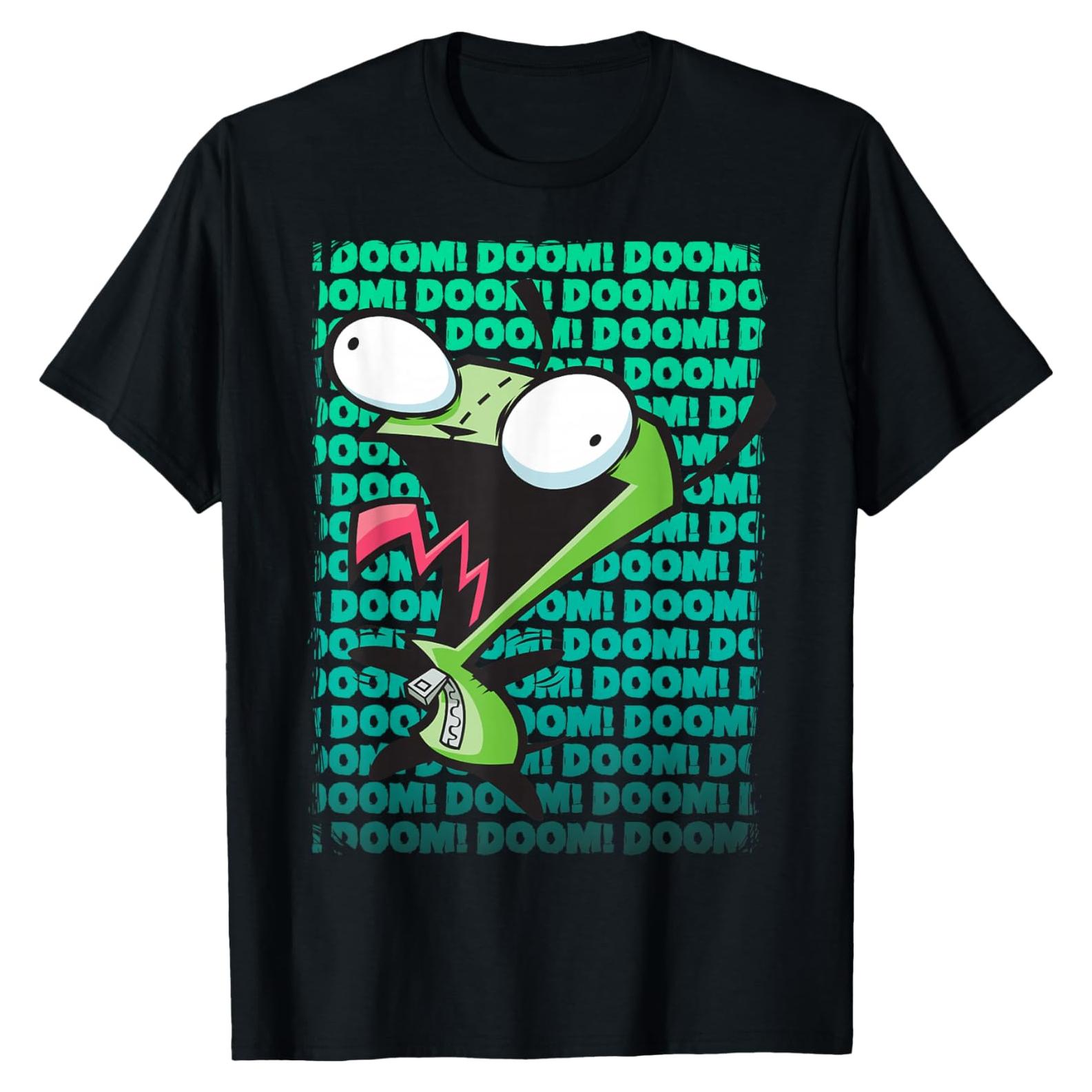 Camiseta gráfica Invader Zim Nickelodeon DOOM para mujeres