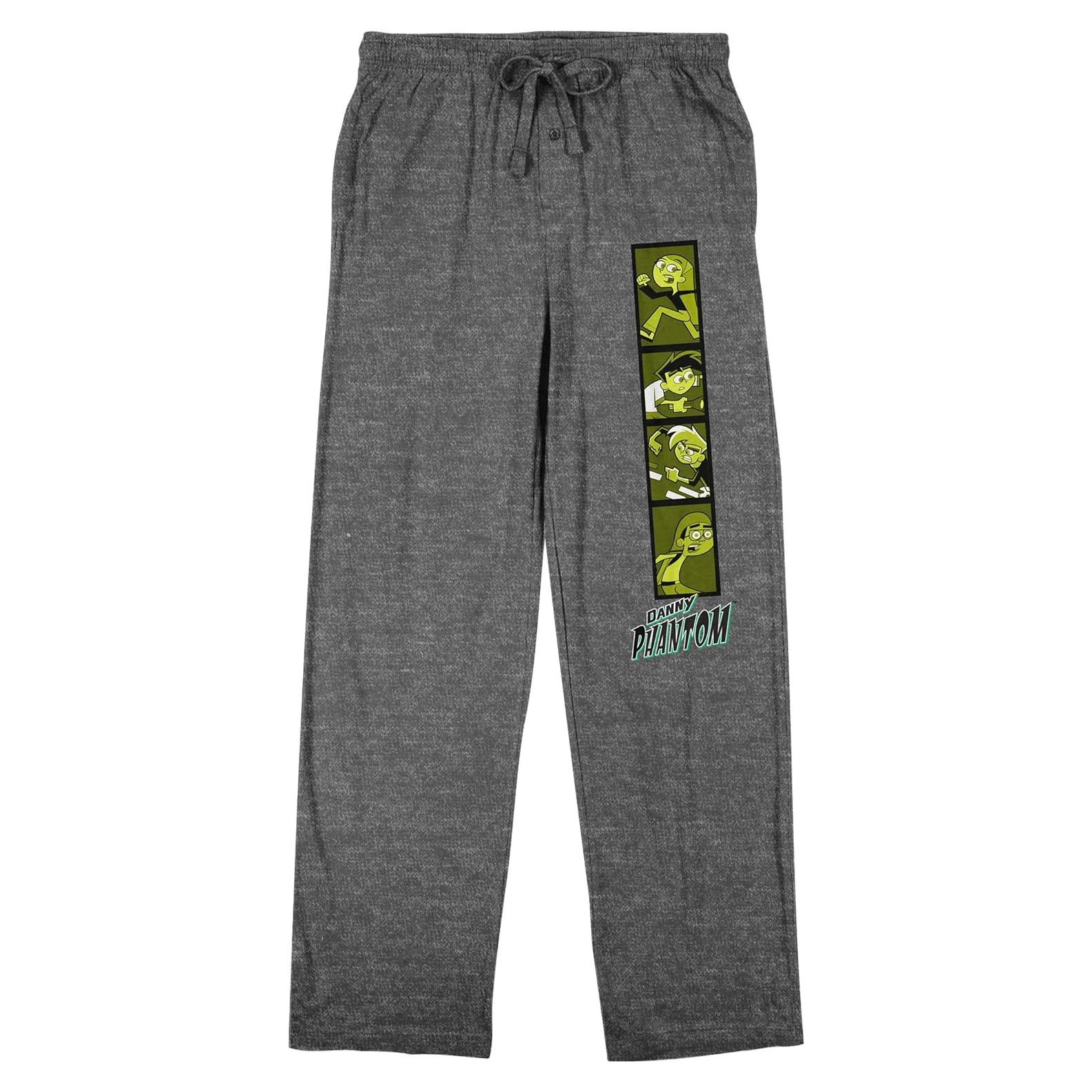Pantalones de dormir para hombres Bioworld Danny Phantom gris