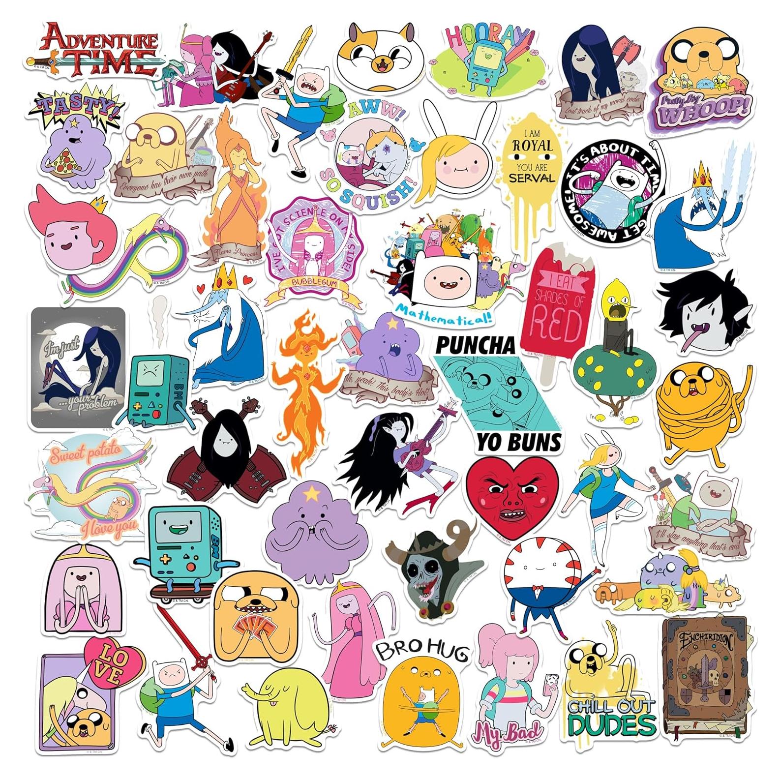 Calcomanías de Vinilo Hora de Aventura - Paquete de 50 Unidades