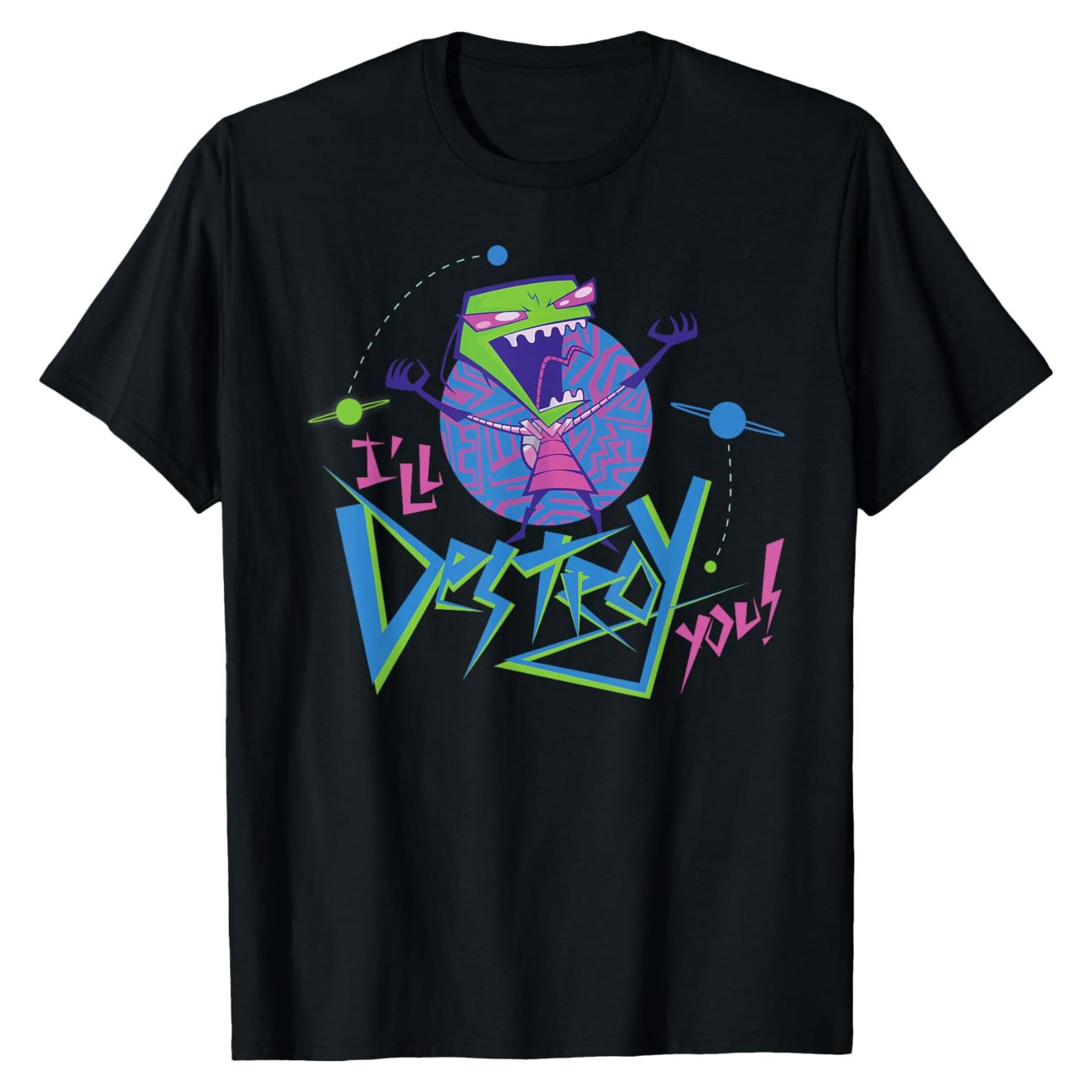 Camiseta Unisex Invader Zim - Te Destruiré - Licencia Oficial