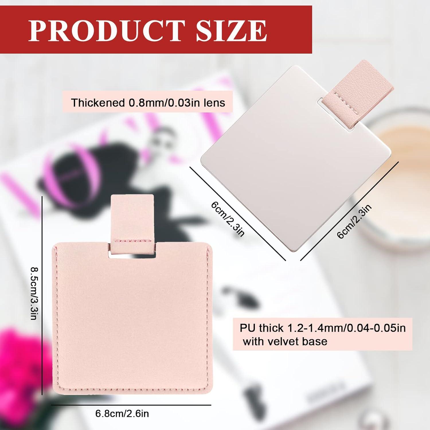 Espejo Compacto Irrompible Huakaile 2 Pcs Acero Inoxidable