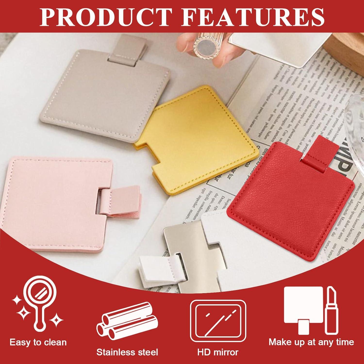 Espejo Compacto Irrompible Huakaile 2 Pcs Acero Inoxidable