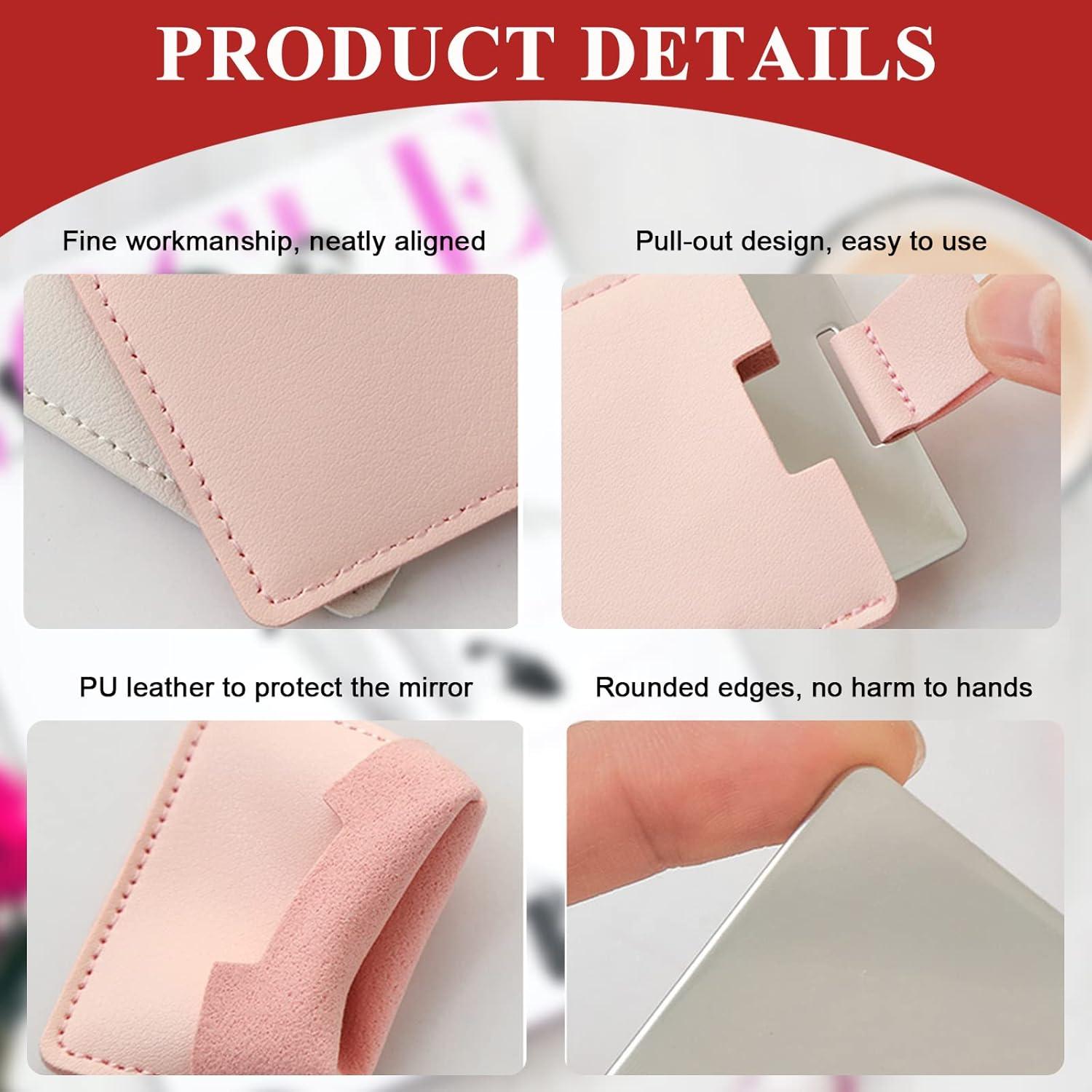 Espejo Compacto Irrompible Huakaile 2 Pcs Acero Inoxidable