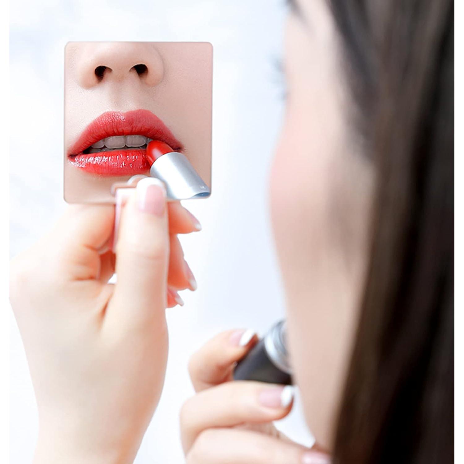 Espejo Compacto Irrompible Huakaile 2 Pcs Acero Inoxidable