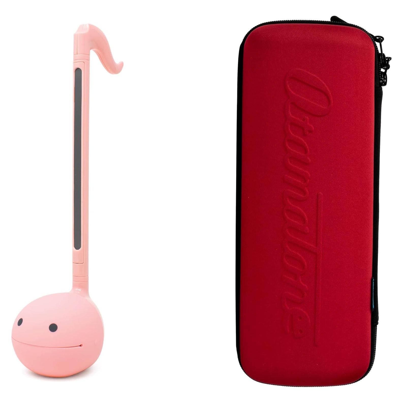 Otamatone Regular Fresa + Estuche Protector Rojo - Instrumento Musical
