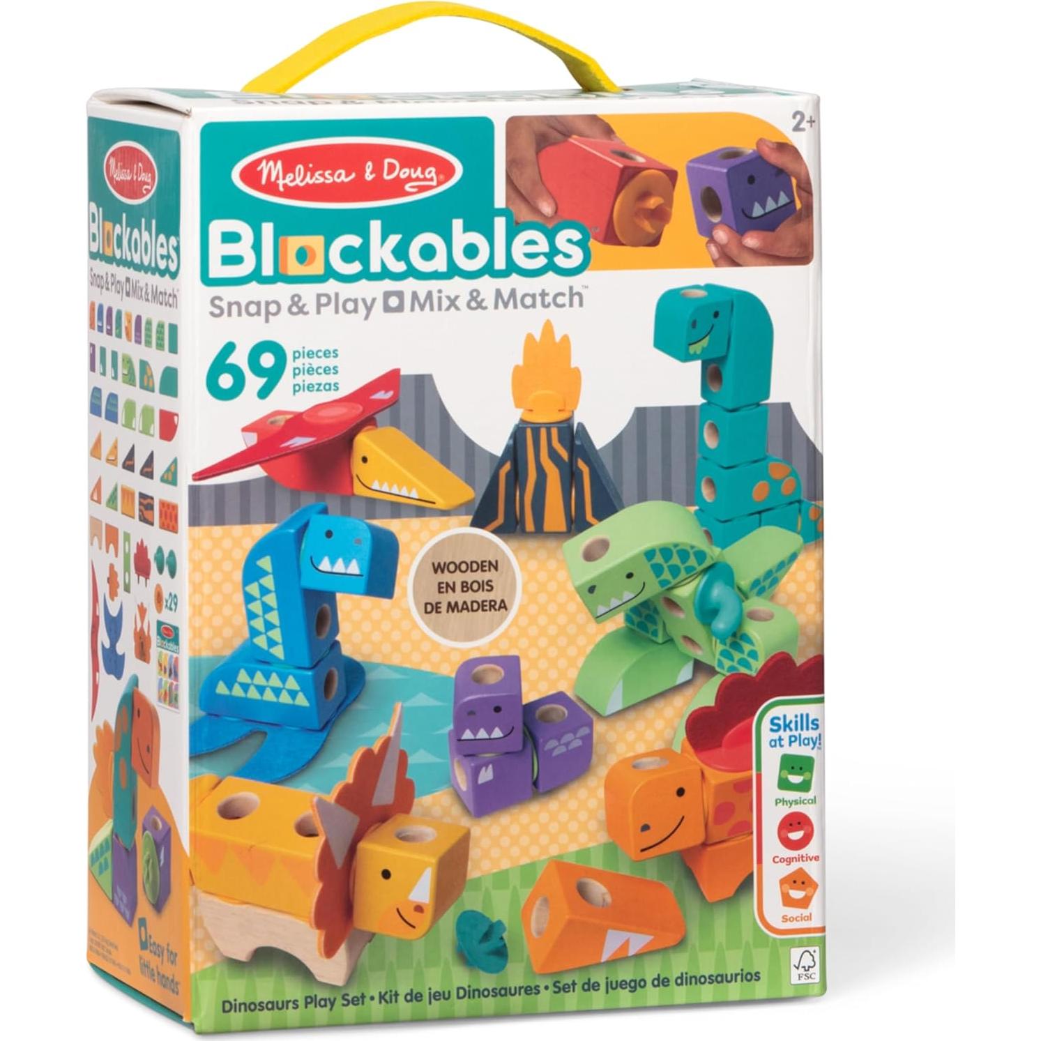 Bloques de Construcción Dinosaurios Melissa & Doug 69 Pcs