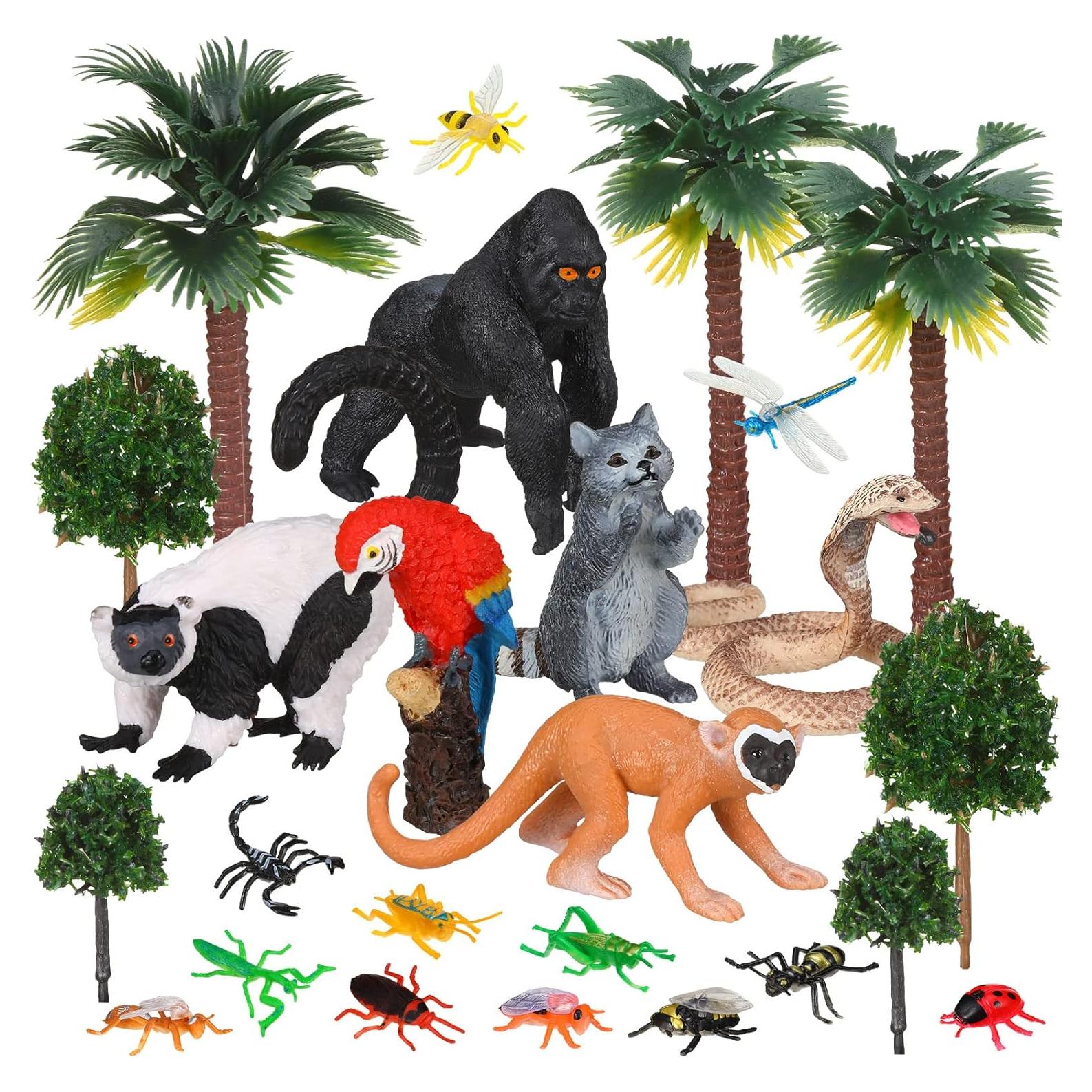 Juego de Figuras de Animales de la Selva Jexine 25 Piezas