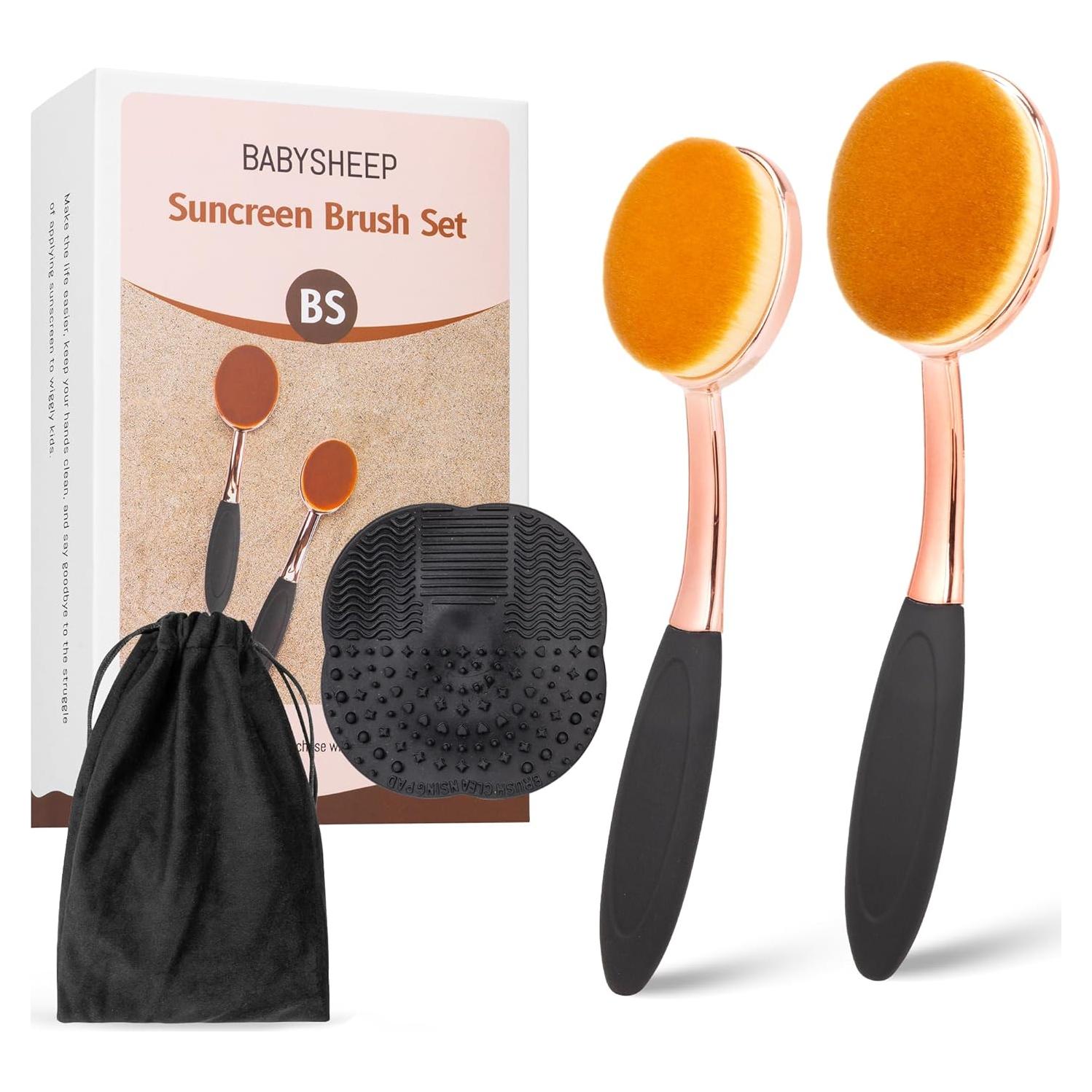 Juego de Brochas de Protector Solar BABYSHEEP Oro Rosa - 2 Piezas