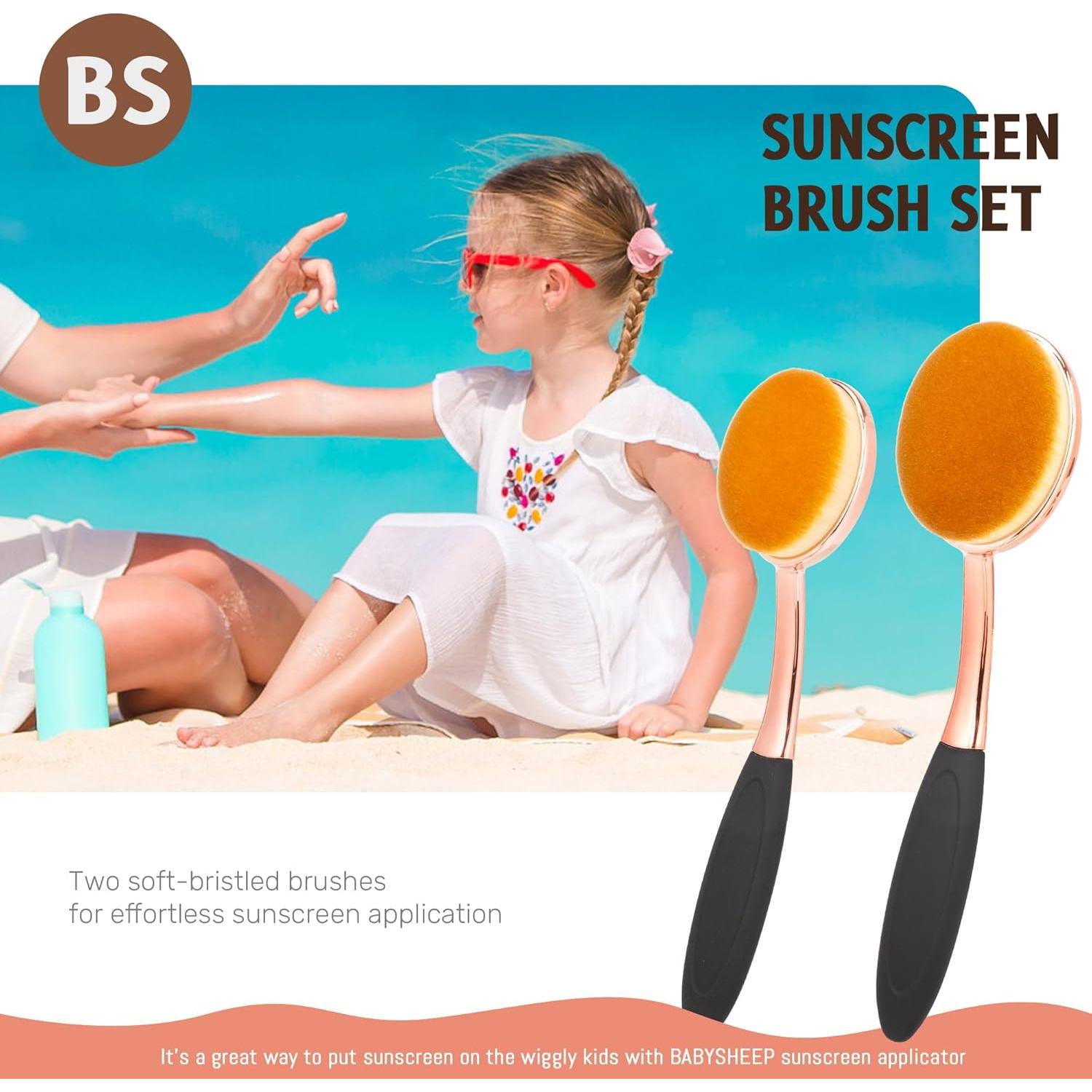 Juego de Brochas de Protector Solar BABYSHEEP Oro Rosa - 2 Piezas