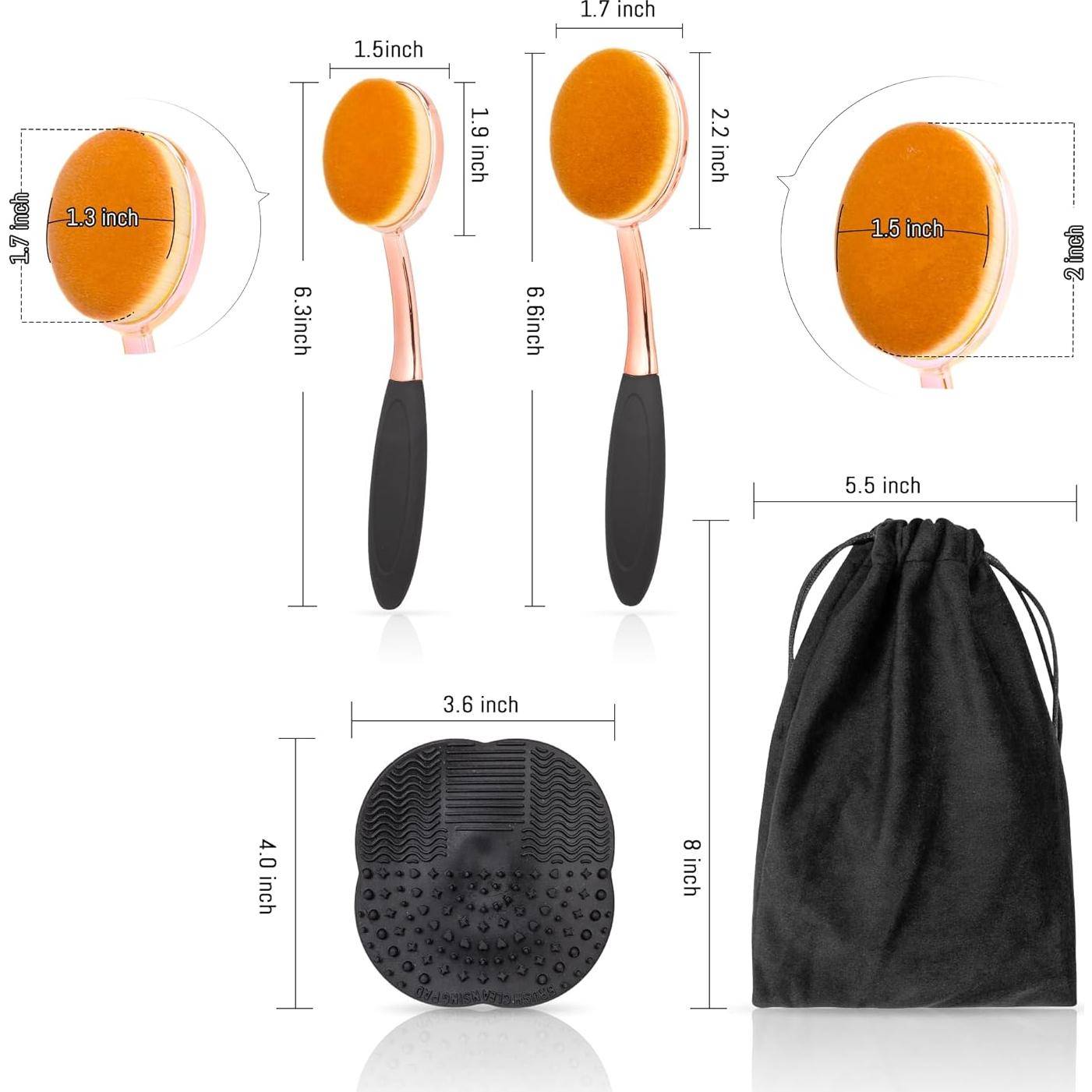 Juego de Brochas de Protector Solar BABYSHEEP Oro Rosa - 2 Piezas