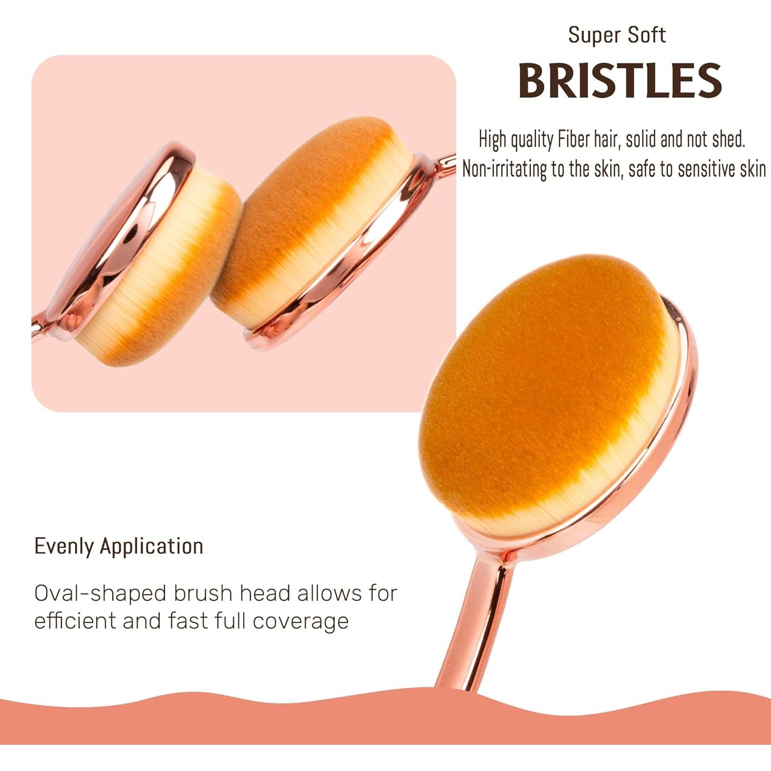 Juego de Brochas de Protector Solar BABYSHEEP Oro Rosa - 2 Piezas