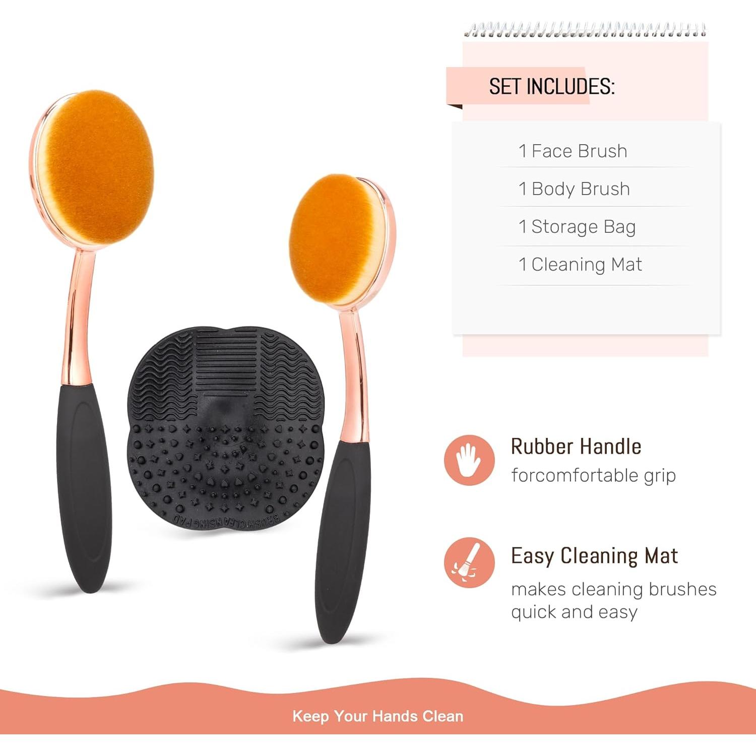 Juego de Brochas de Protector Solar BABYSHEEP Oro Rosa - 2 Piezas