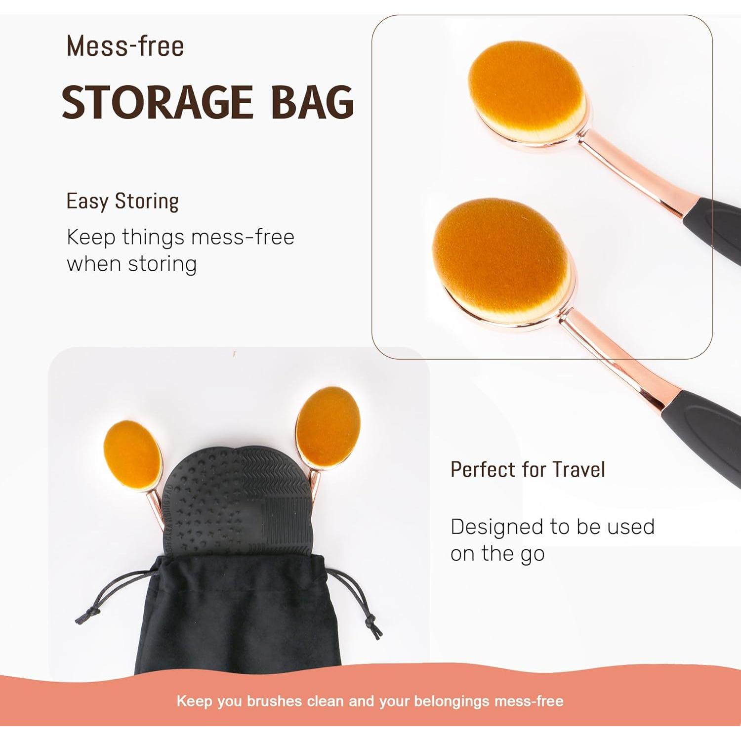 Juego de Brochas de Protector Solar BABYSHEEP Oro Rosa - 2 Piezas