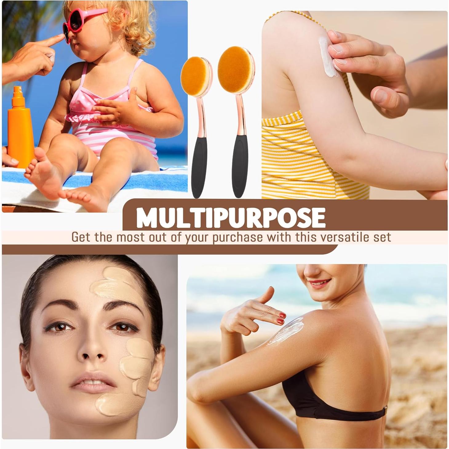 Juego de Brochas de Protector Solar BABYSHEEP Oro Rosa - 2 Piezas