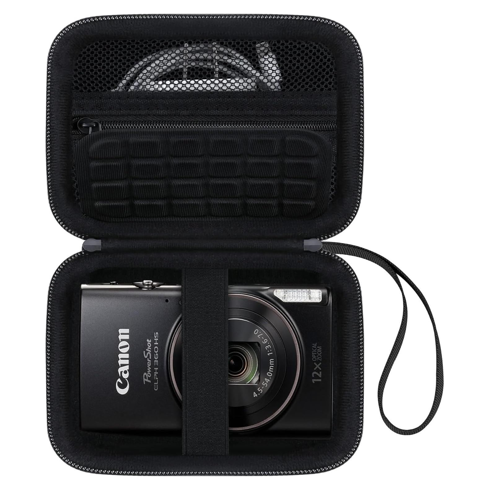 Funda Canboc para Cámara Canon PowerShot ELPH 360 Negra