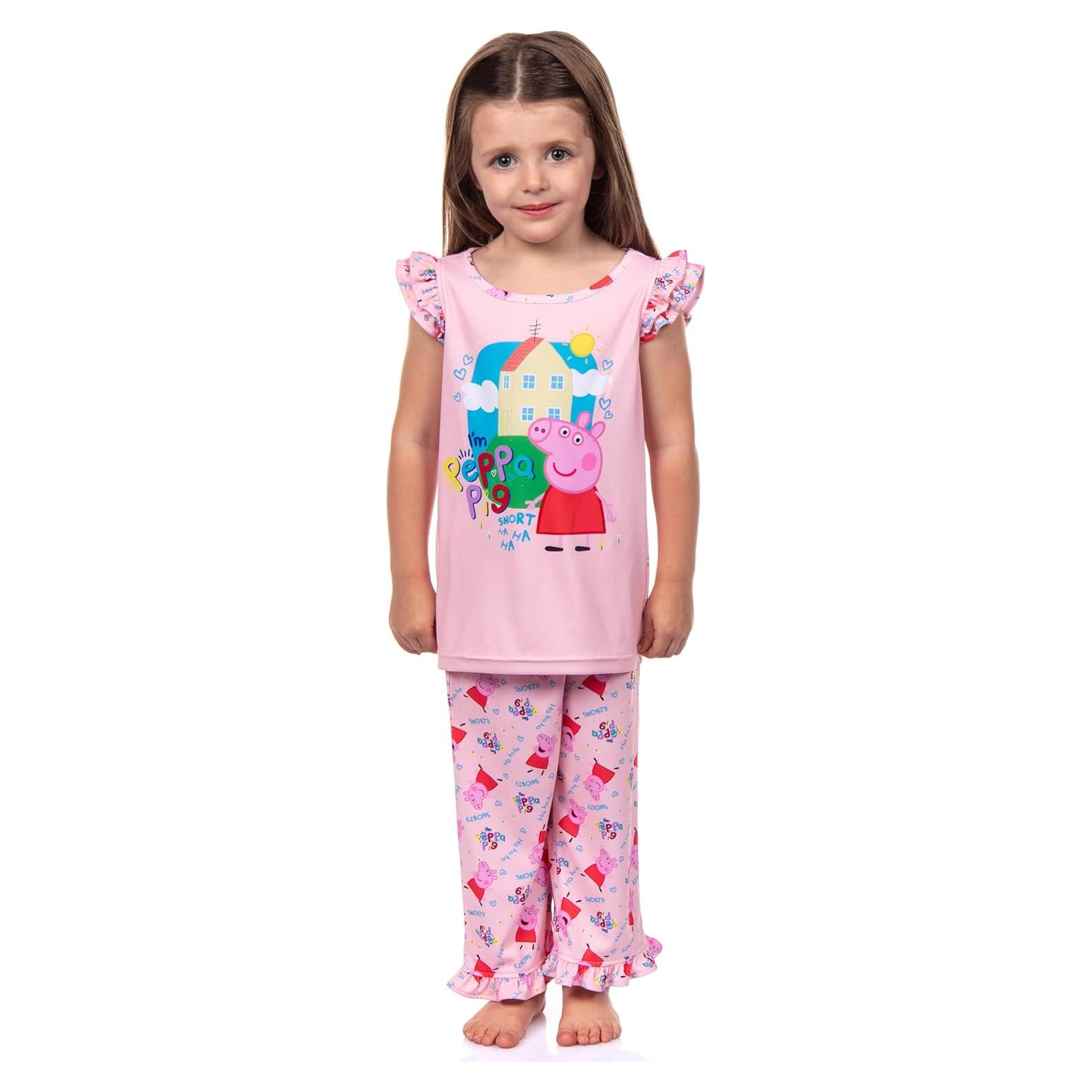 Pijamas Peppa Pig para Niñas 3T - Conjunto 2 Piezas con Volantes