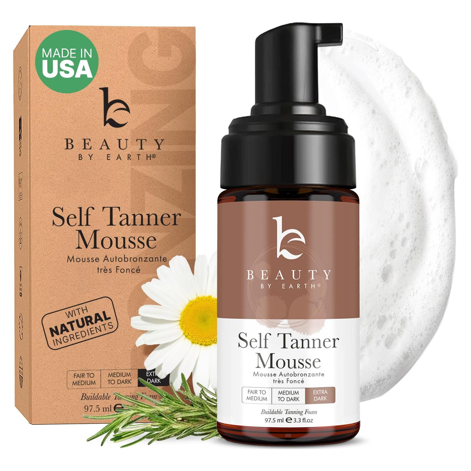 Mousse Autobronceador Beauty by Earth 97.2 ml Extra Oscuro