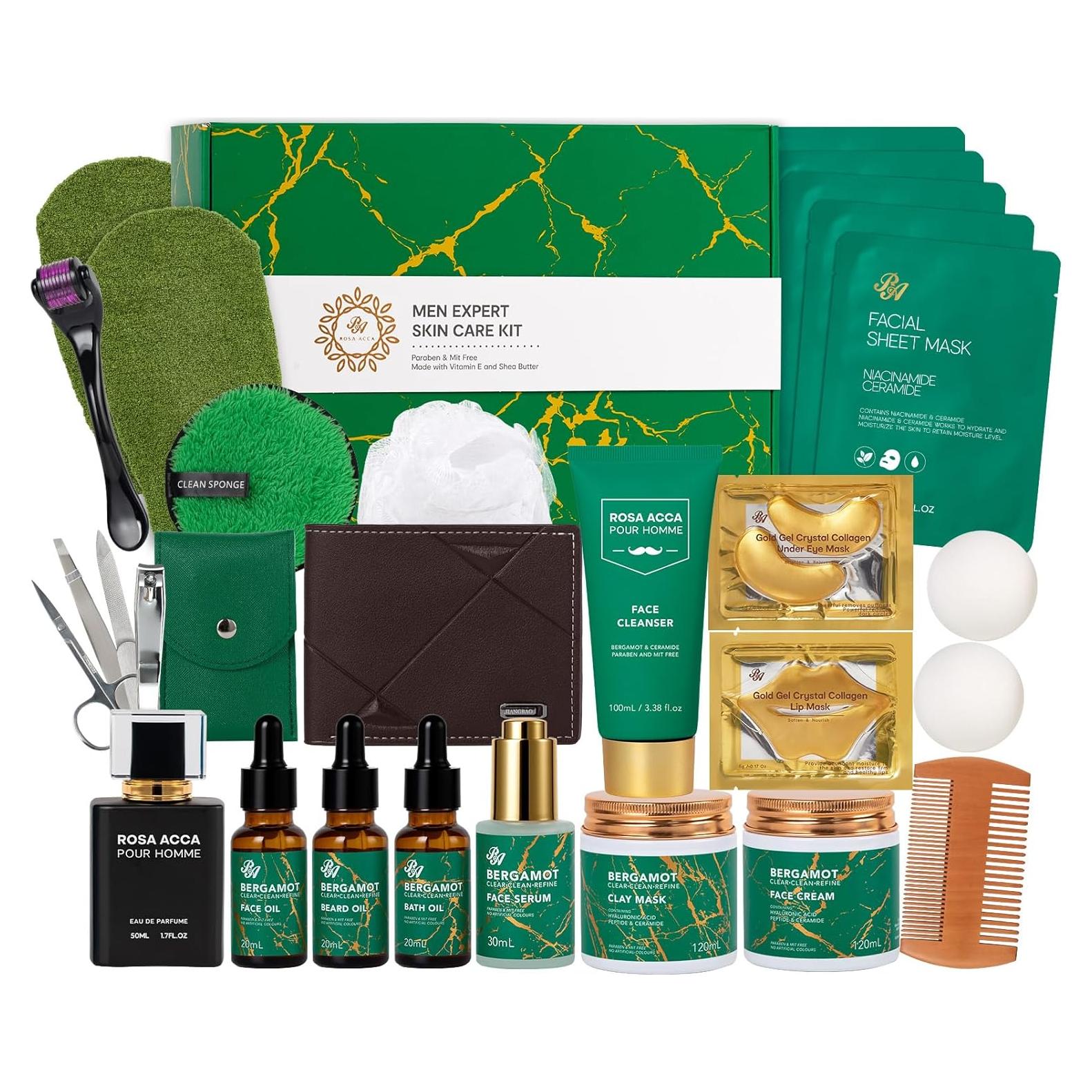 Set de Cuidado Facial para Hombres Rosa Acca 30 Piezas