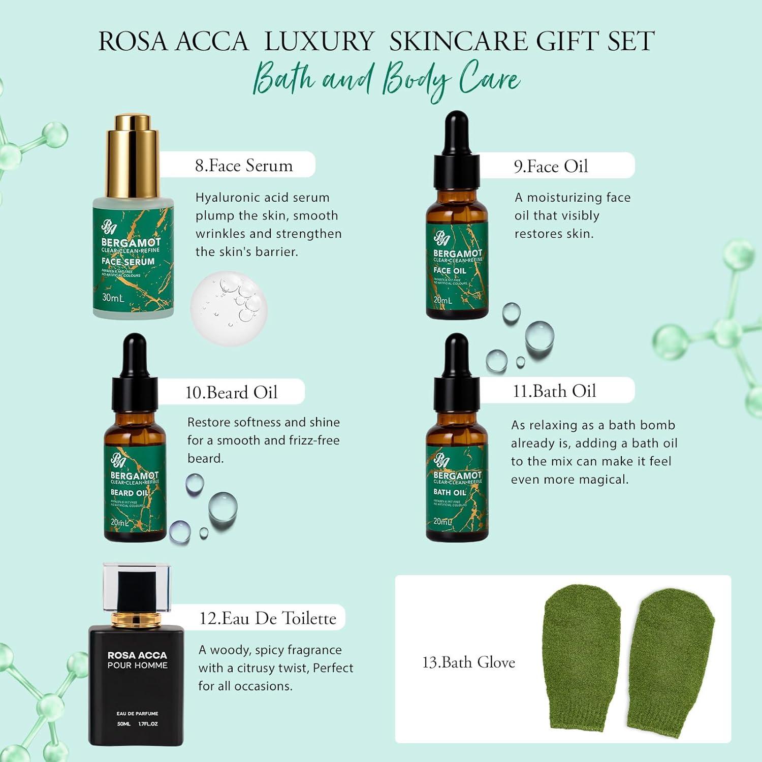 Set de Cuidado Facial para Hombres Rosa Acca 30 Piezas