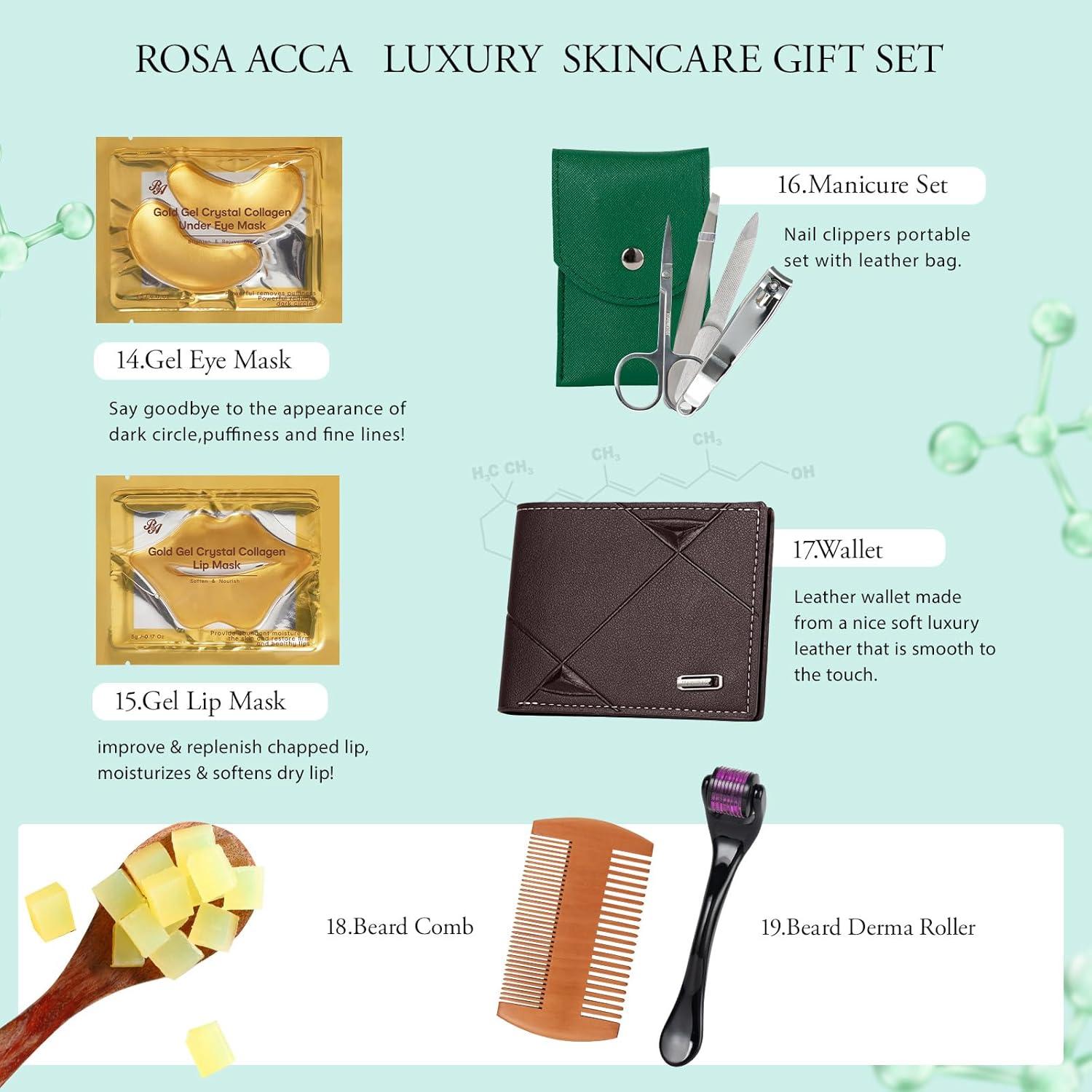 Set de Cuidado Facial para Hombres Rosa Acca 30 Piezas