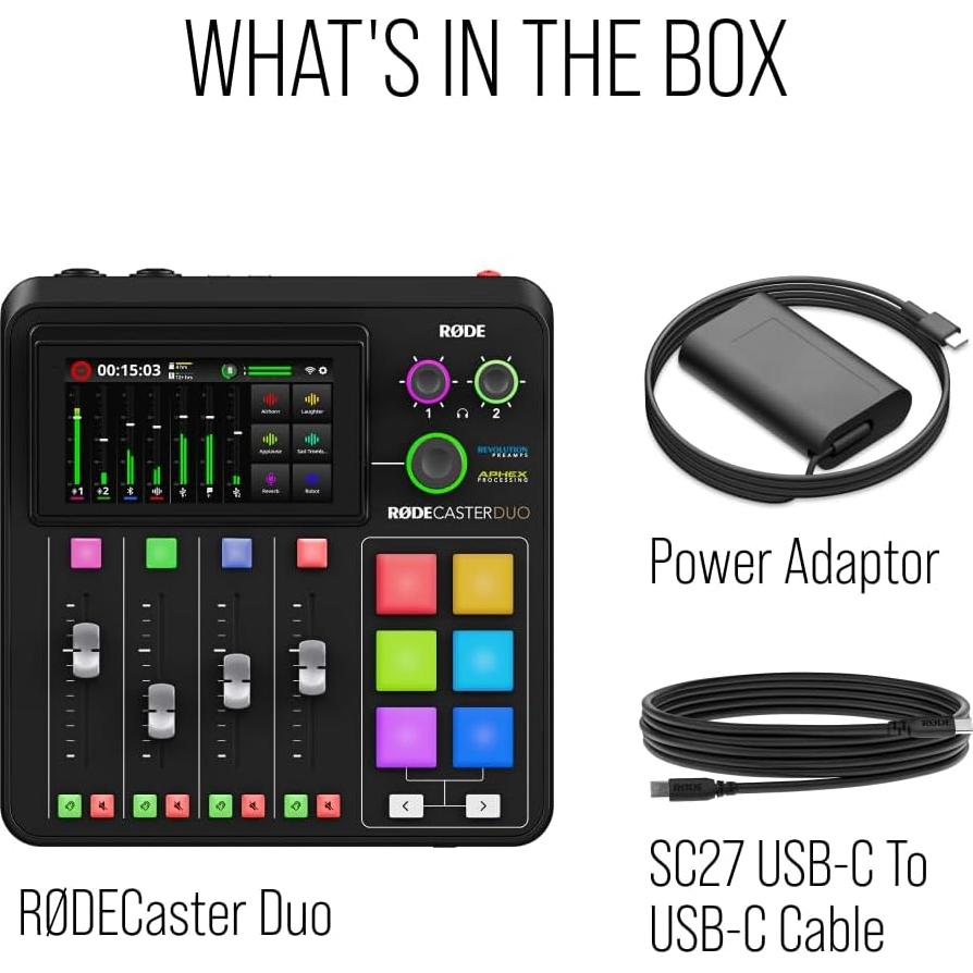 RØDECaster Duo - Estudio de Producción Todo-en-Uno Negro