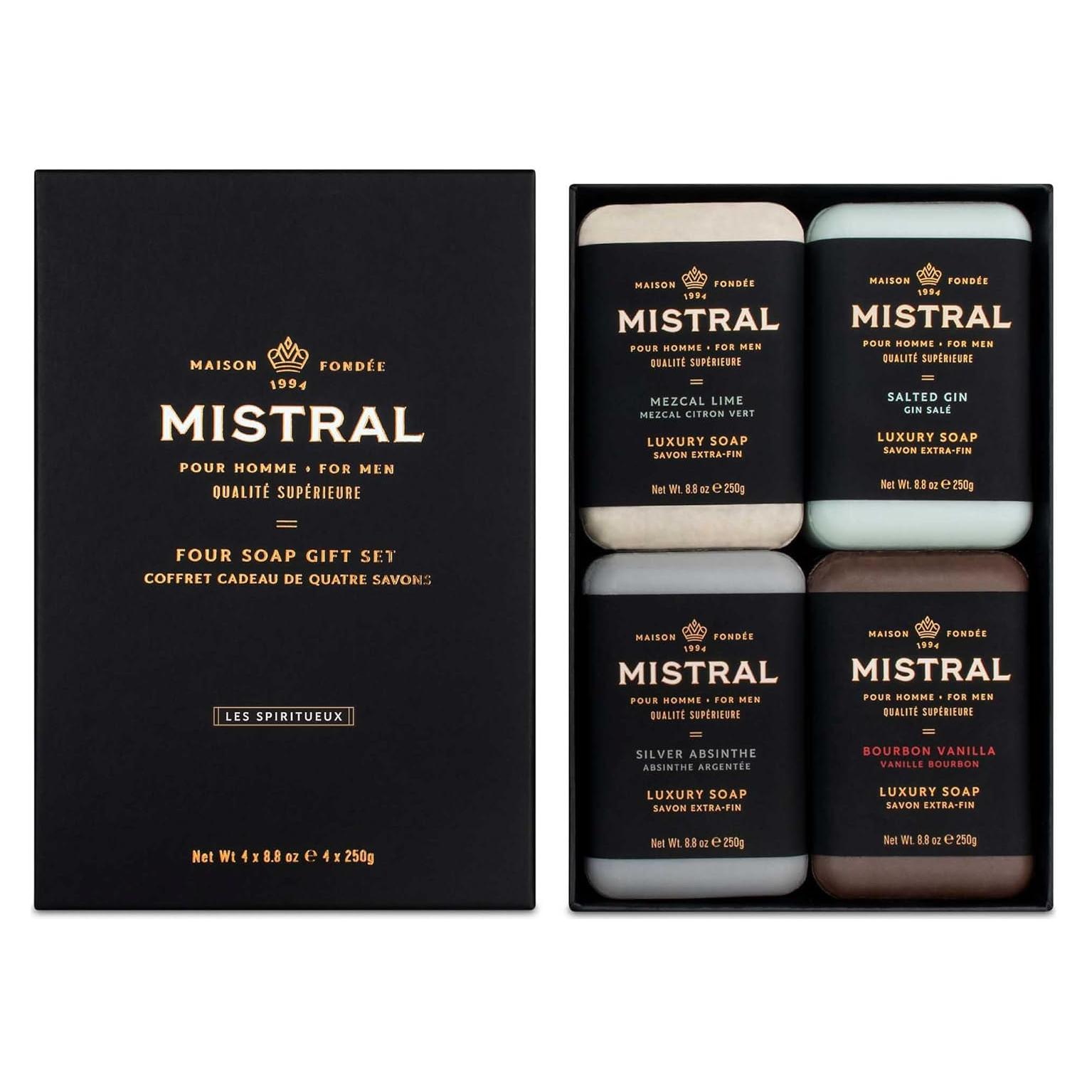 Juego de Jabones Mistral Four 4x250g Fragancias Premium