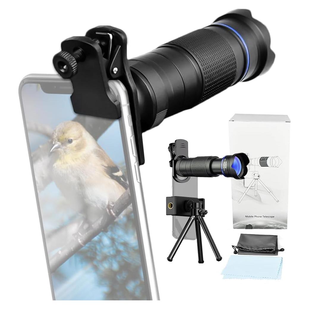 Kit Lente Telefoto Andoer 36X para Smartphone con Trípode
