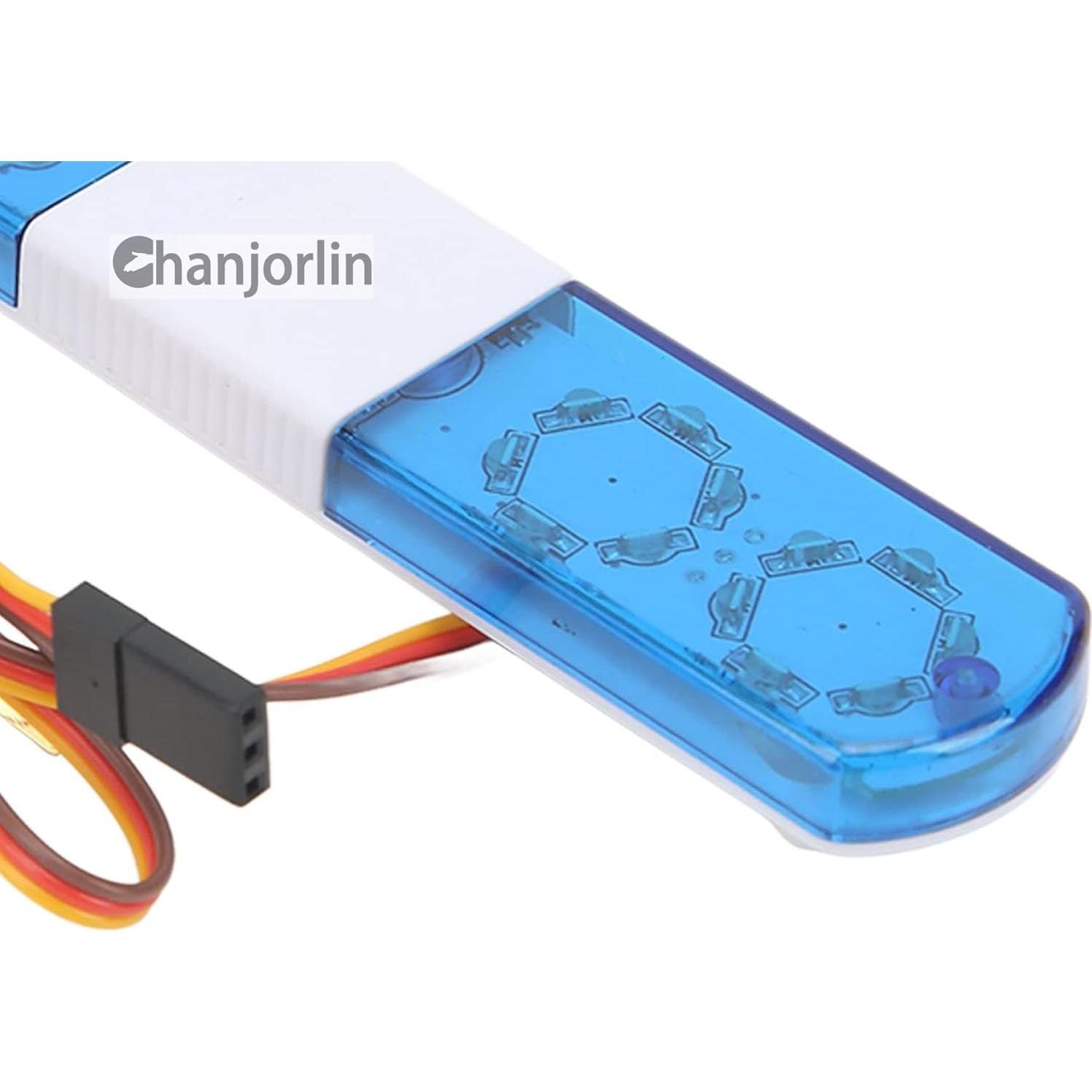 Luces LED de Policía RC 1/10 Chanjorlin 115mm 9 Modos Intermitentes