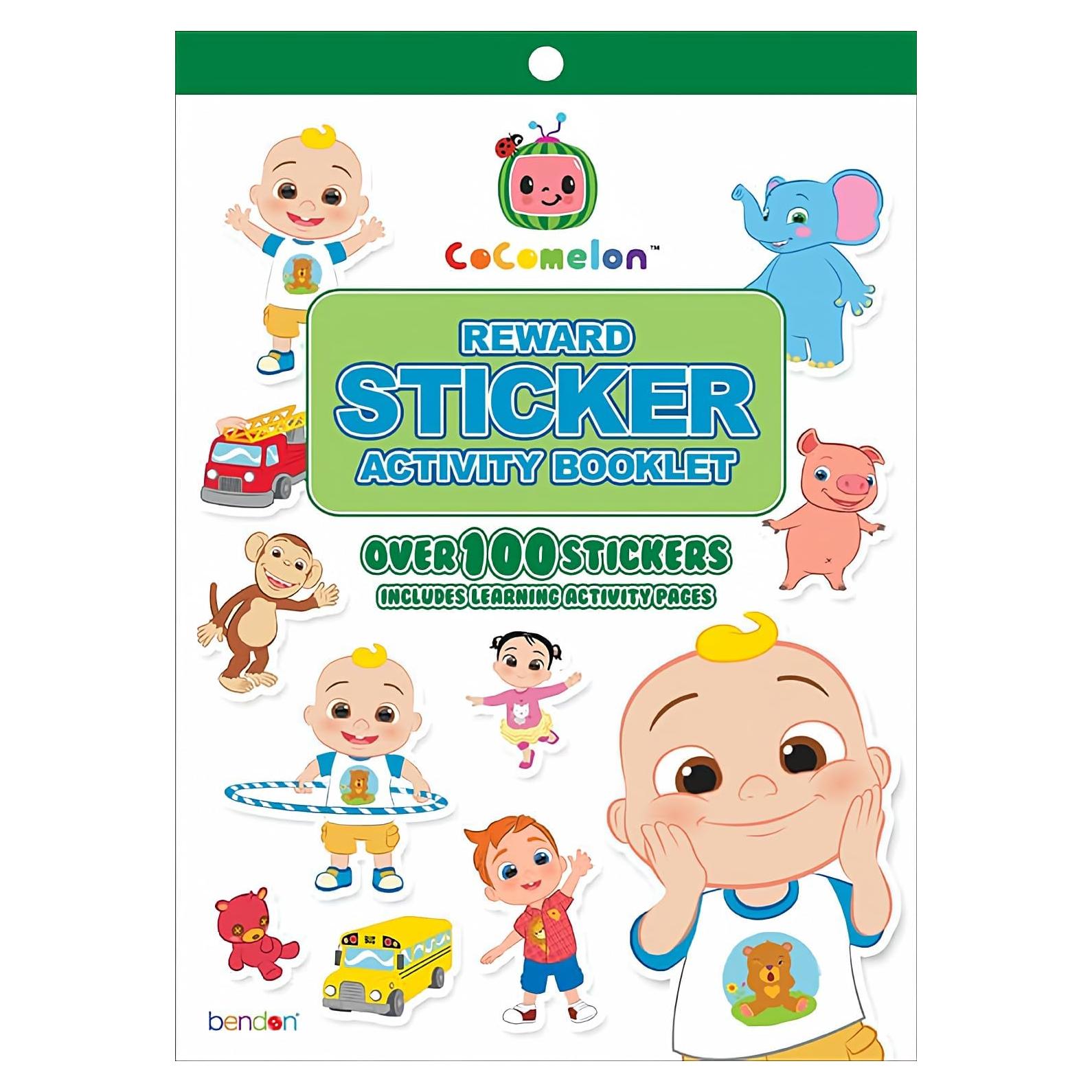 Cuaderno de Pegatinas Bendon Cocomelon 100 Piezas Reutilizables