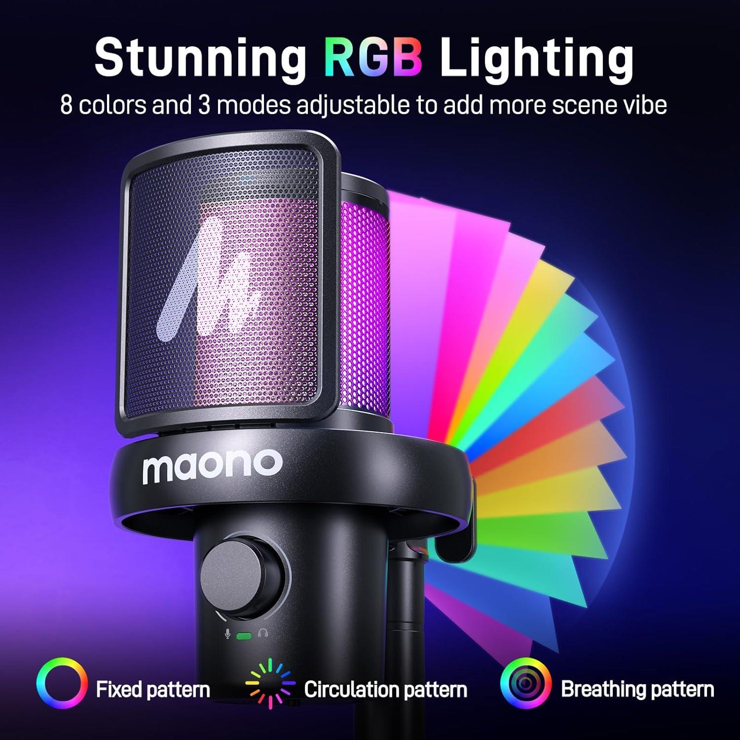 Micrófono Inalámbrico MAONO DM40 USB con Cancelación de Ruido