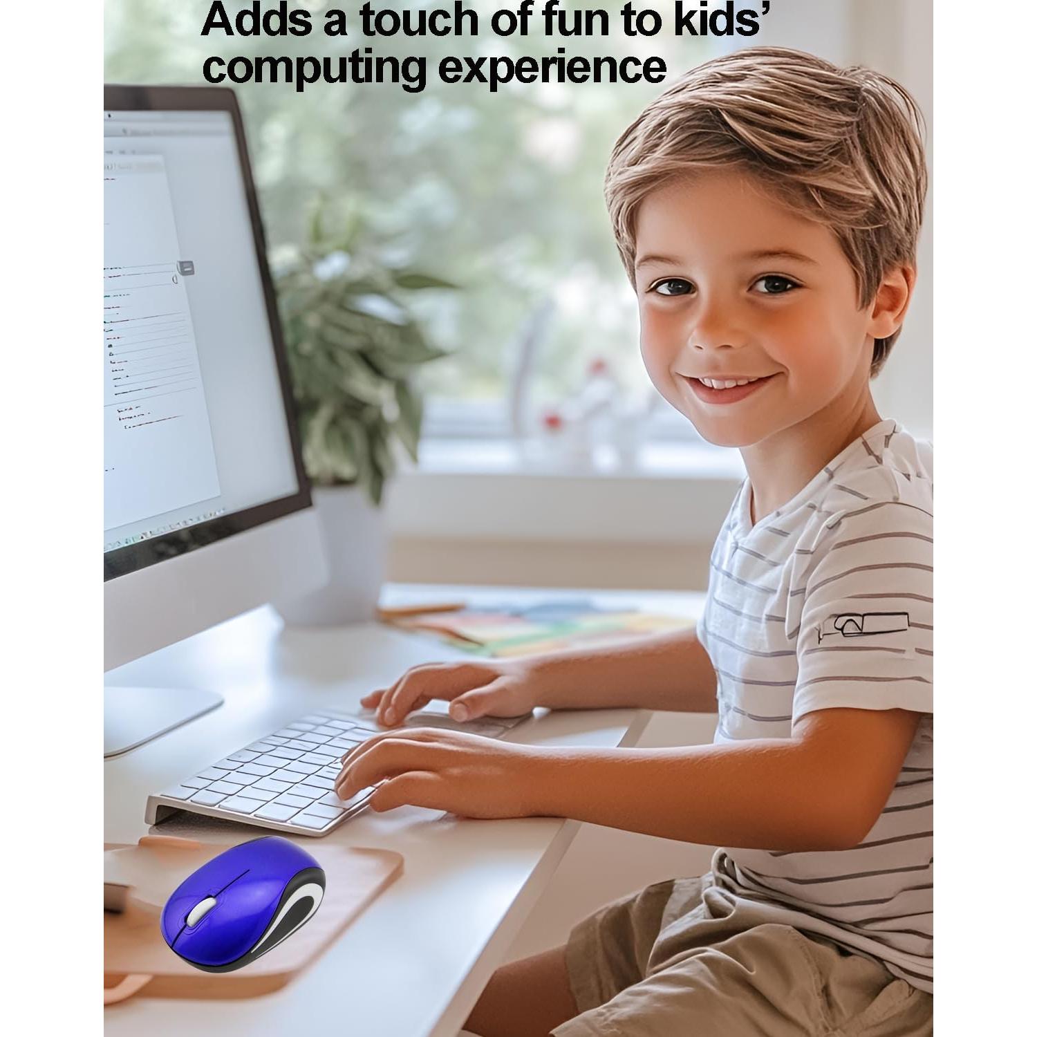 Ratón Inalámbrico Compacto Sxban Azul 1000 DPI para Niños