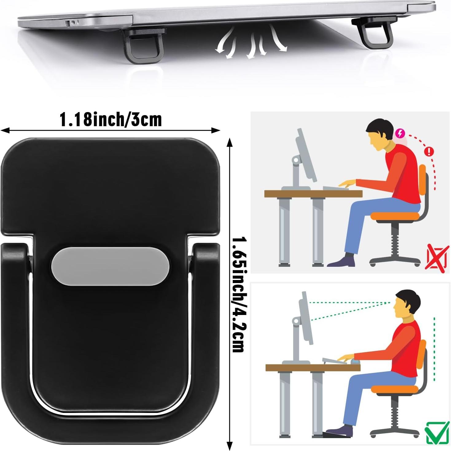 Soporte de Teclado YUXIANLB Ajustable 2 Pcs Negro 10-17"