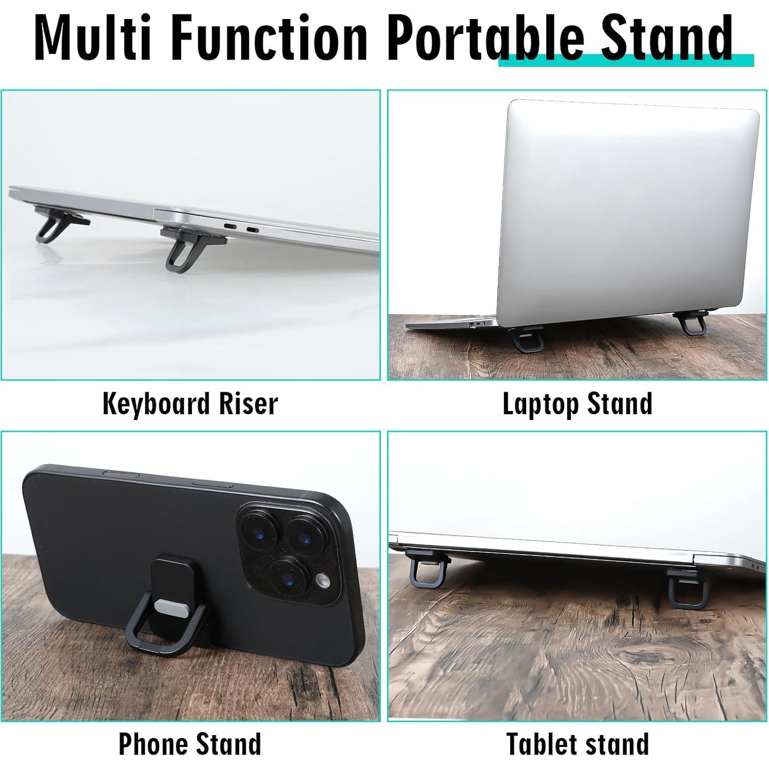 Soporte de Teclado YUXIANLB Ajustable 2 Pcs Negro 10-17"