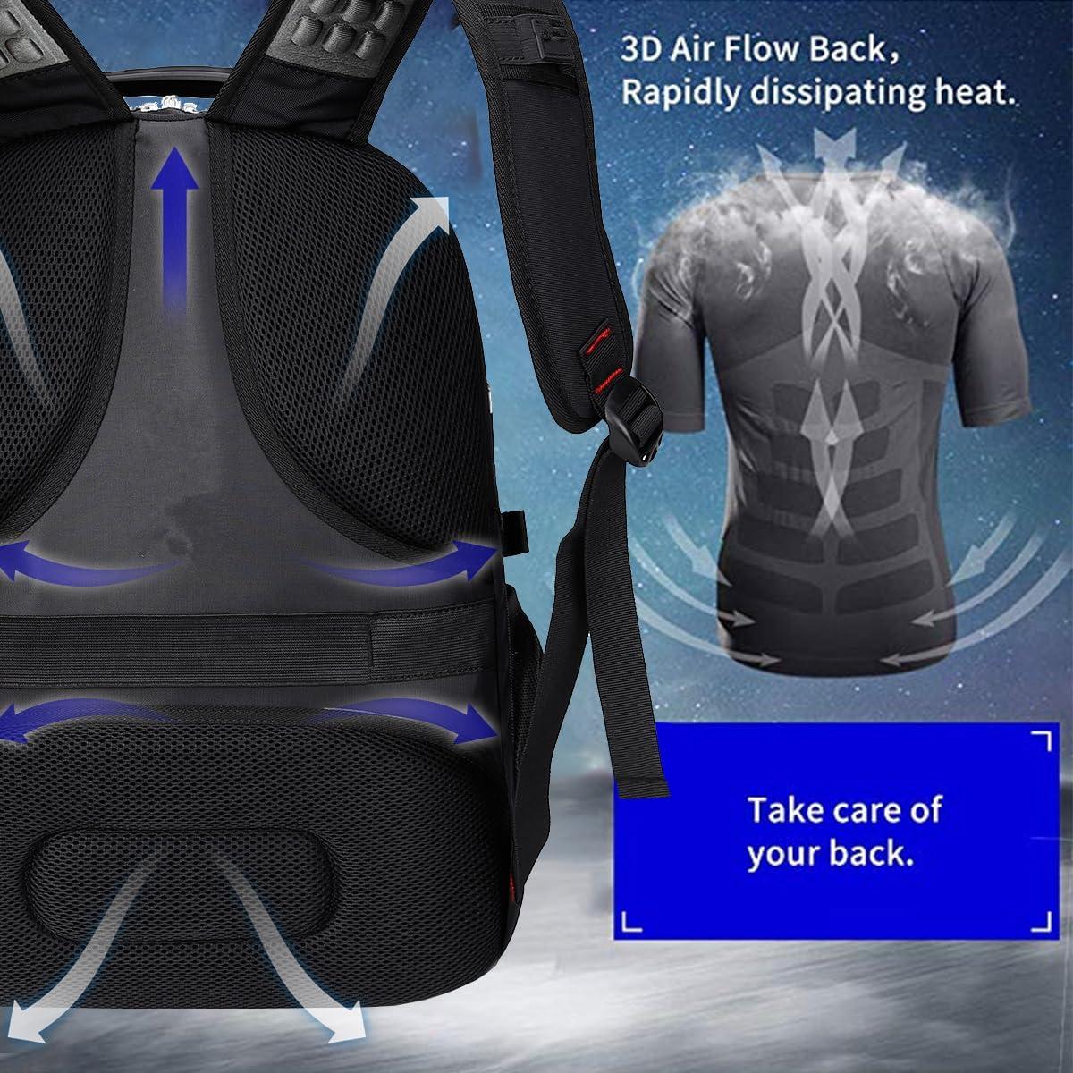 Mochila de Viaje 50L SHRRADOO con Carga USB y 20 Bolsillos