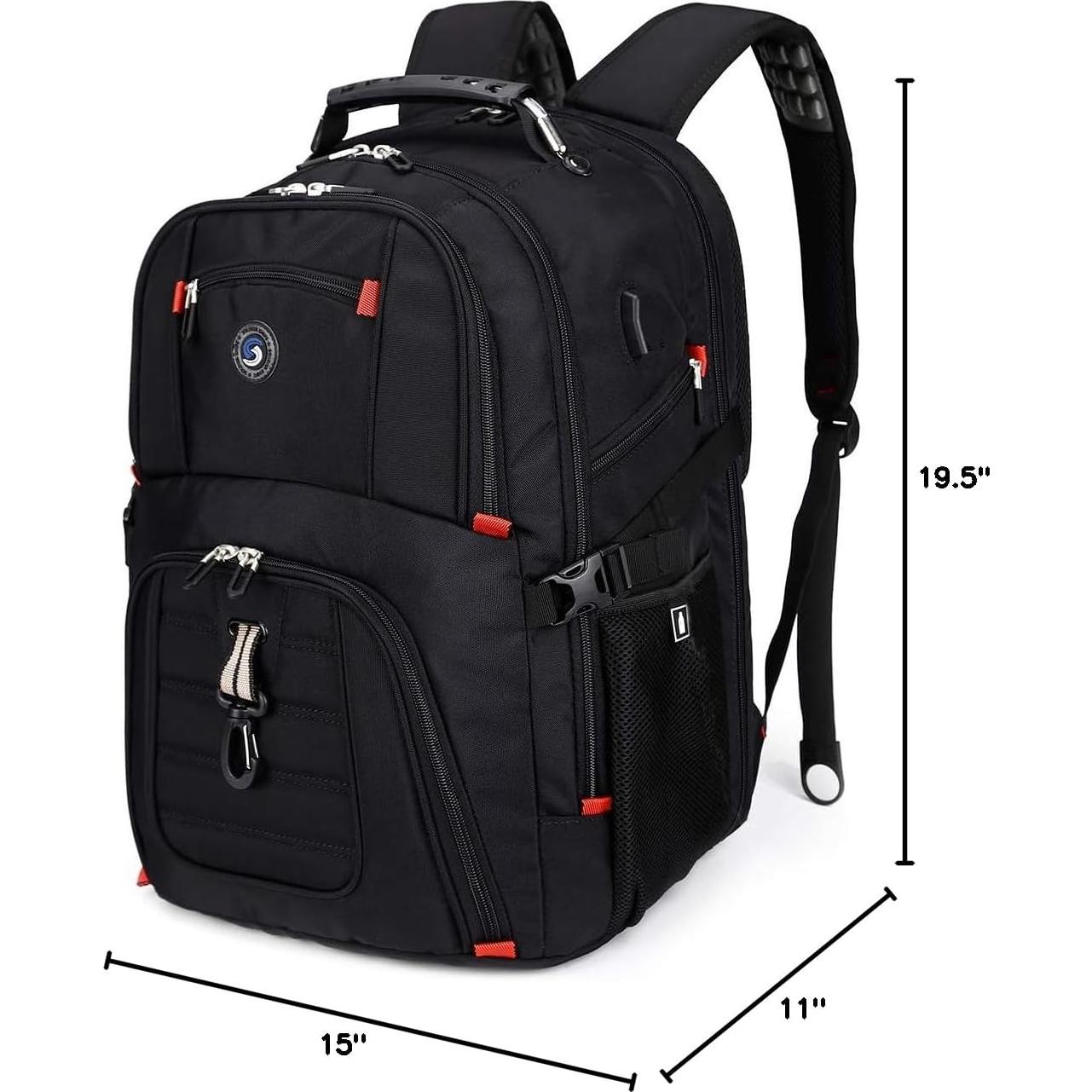 Mochila de Viaje 50L SHRRADOO con Carga USB y 20 Bolsillos