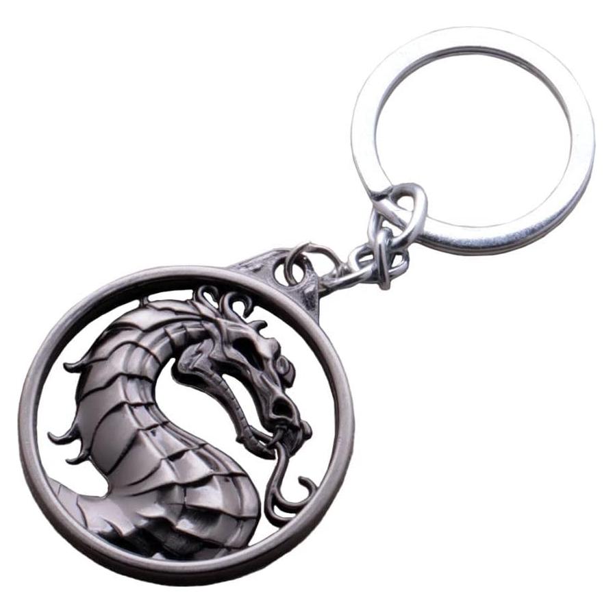 Souvenir Charm Doble Cara CellDesigns Dragón Vintage Gris