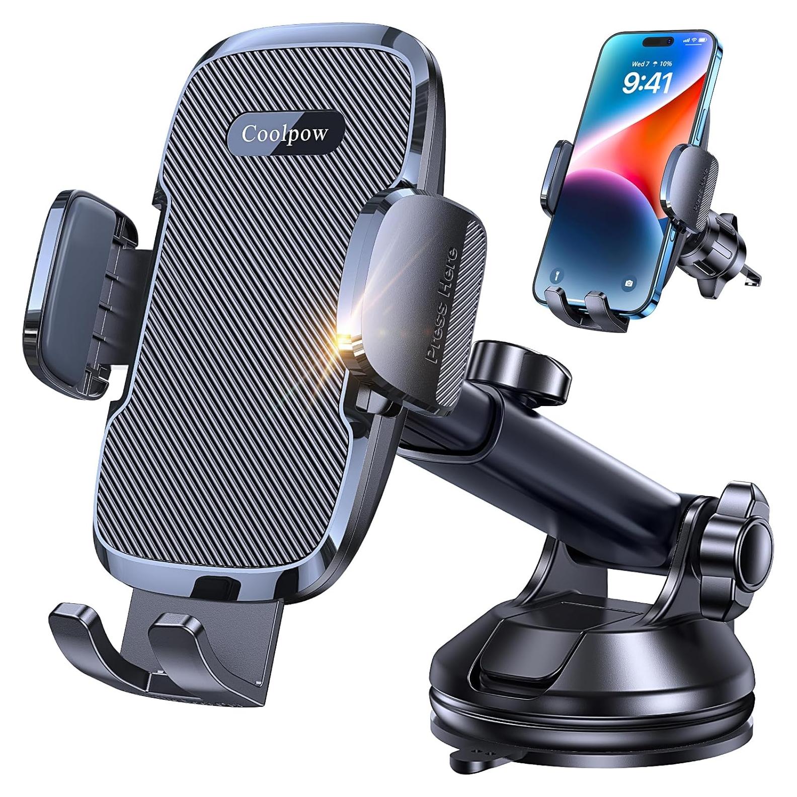 Soporte para Teléfono de Coche Coolpow XP21 3-en-1 con Ventosa