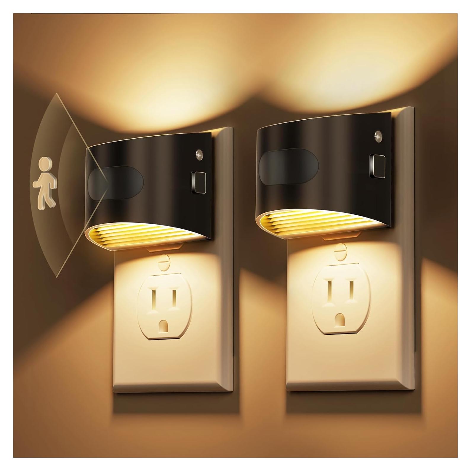 Luz Nocturna LED L LOHAS con Sensor de Movimiento 3000K 2 Pzas