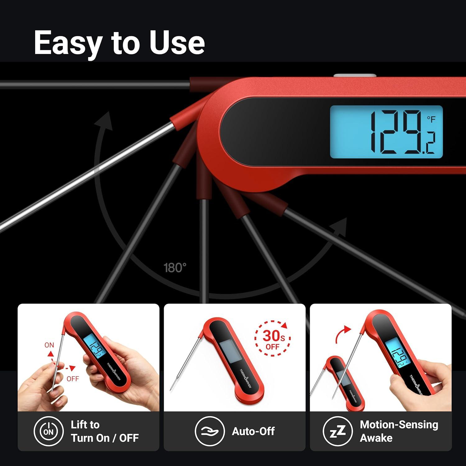 Termómetro Digital de Carne ThermoMaven HT02 Rojo 100% Impermeable