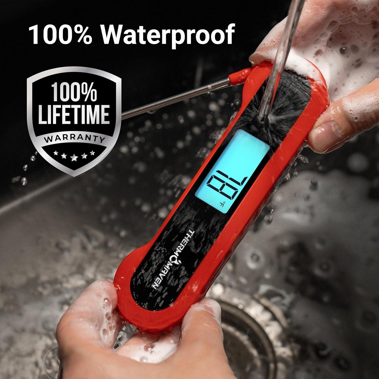 Termómetro Digital de Carne ThermoMaven HT02 Rojo 100% Impermeable