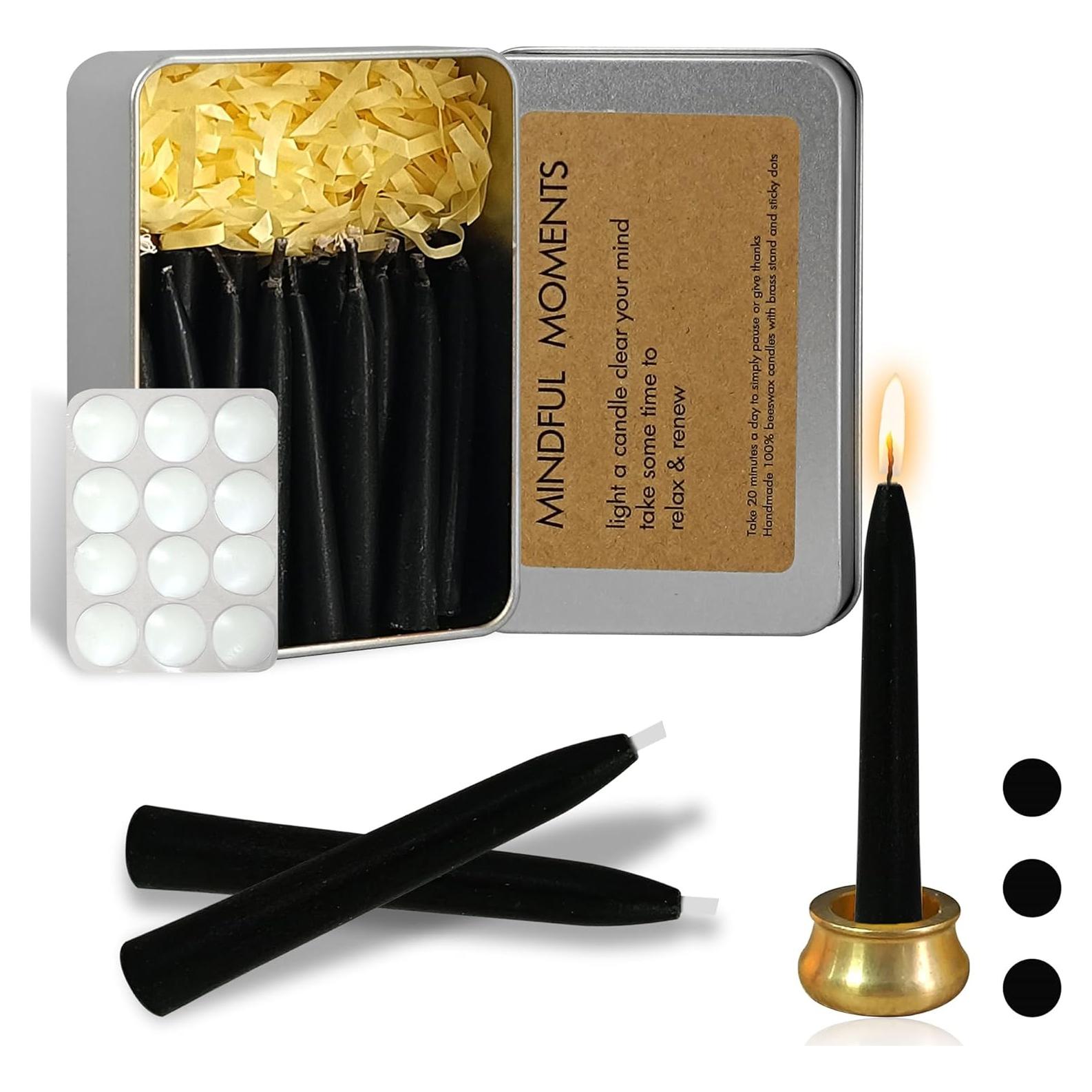 Vela de Meditación Sin Goteo Gedengni - Cera de Abeja 20 Min