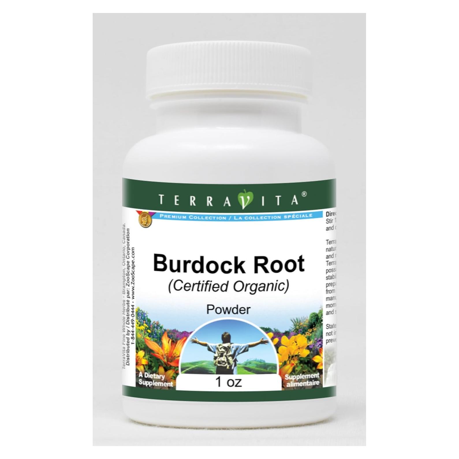 Raíz de Bardana Orgánico Certificado en Polvo 28 g TerraVita