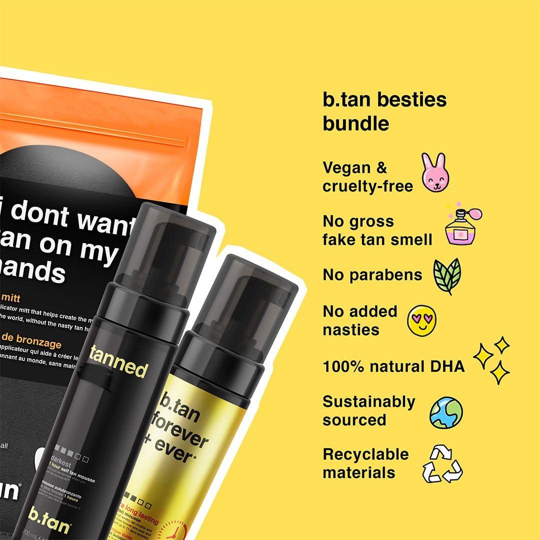 Kit de Autobronceado Oscuro b.tan con Guante Aplicador 540g