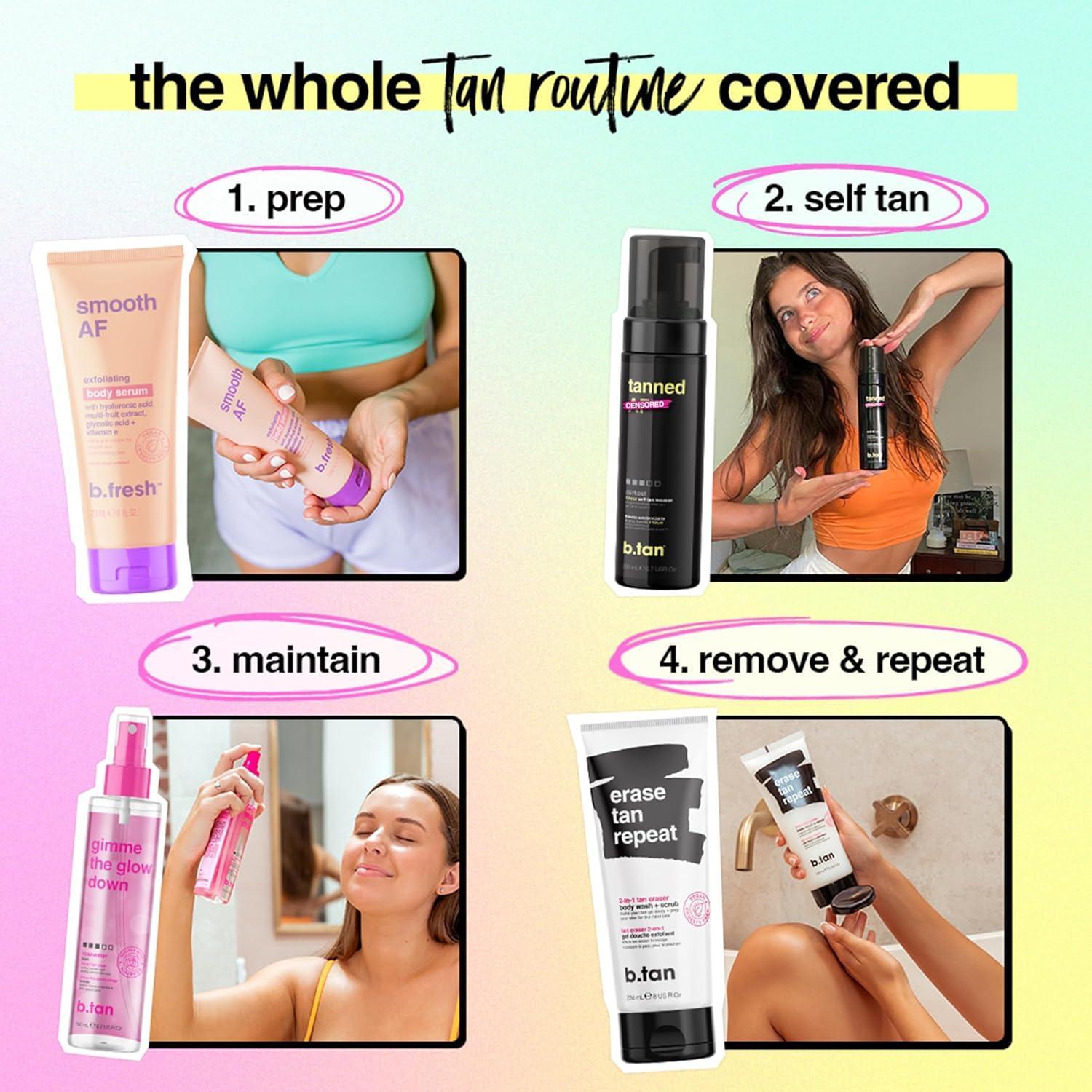 Kit de Autobronceado Oscuro b.tan con Guante Aplicador 540g