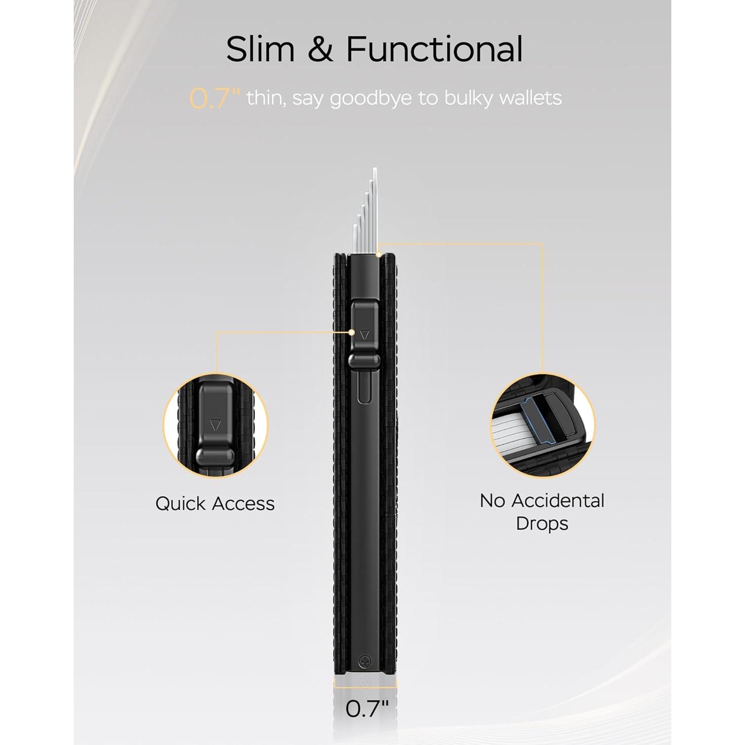 Billetera para Hombres Vast Scenery RFID Negra Minimalista