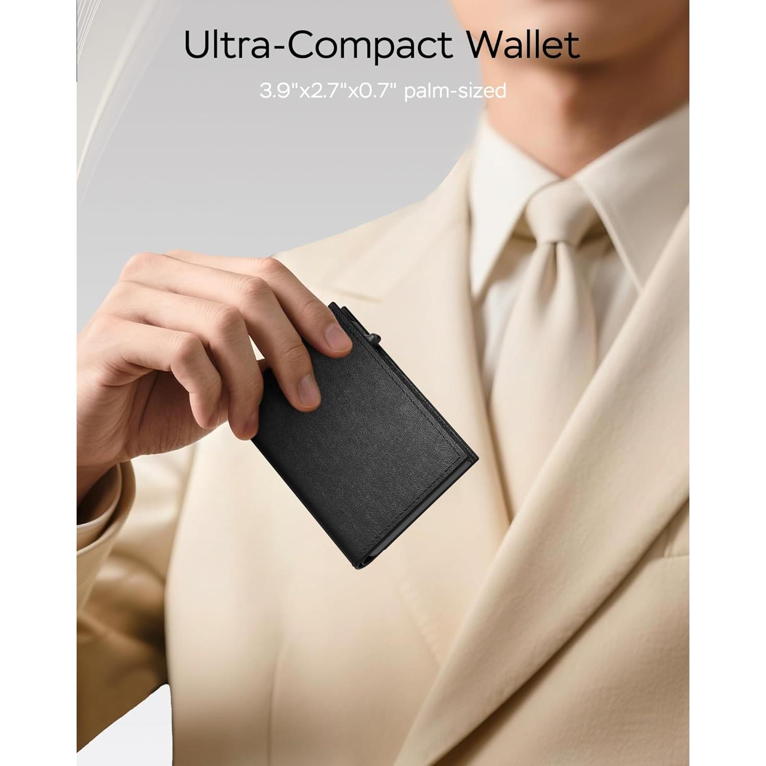 Billetera para Hombres Vast Scenery RFID Negra Minimalista