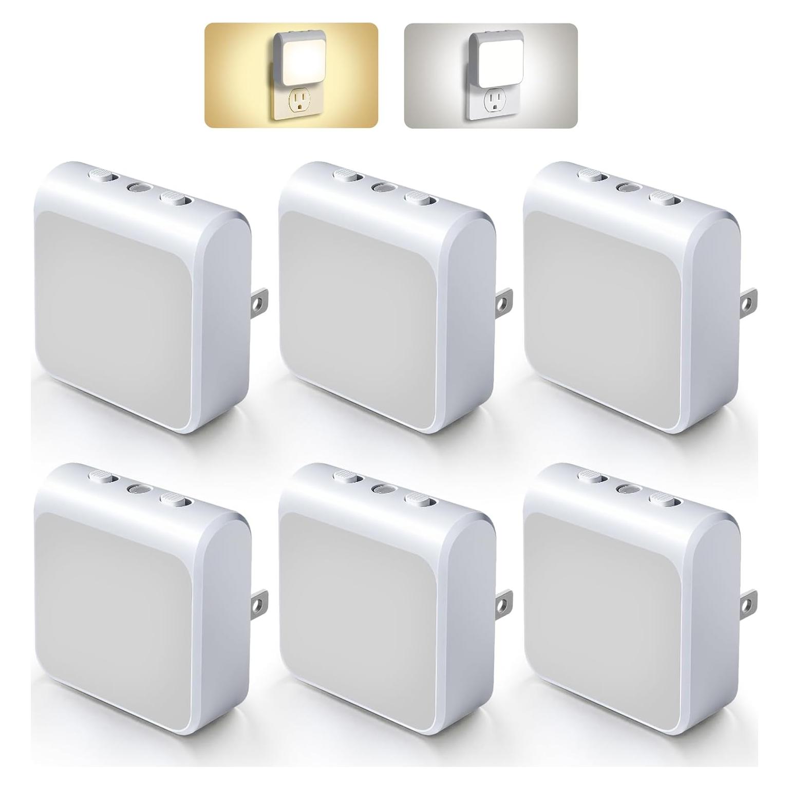 Paquete de 6 luces nocturnas LED regulables IINVGOOD 30-60lm