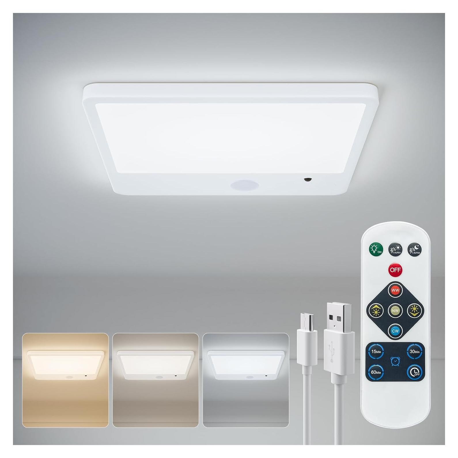 Luz de Techo Inalámbrica JACKYLED con Sensor de Movimiento 8000mAh